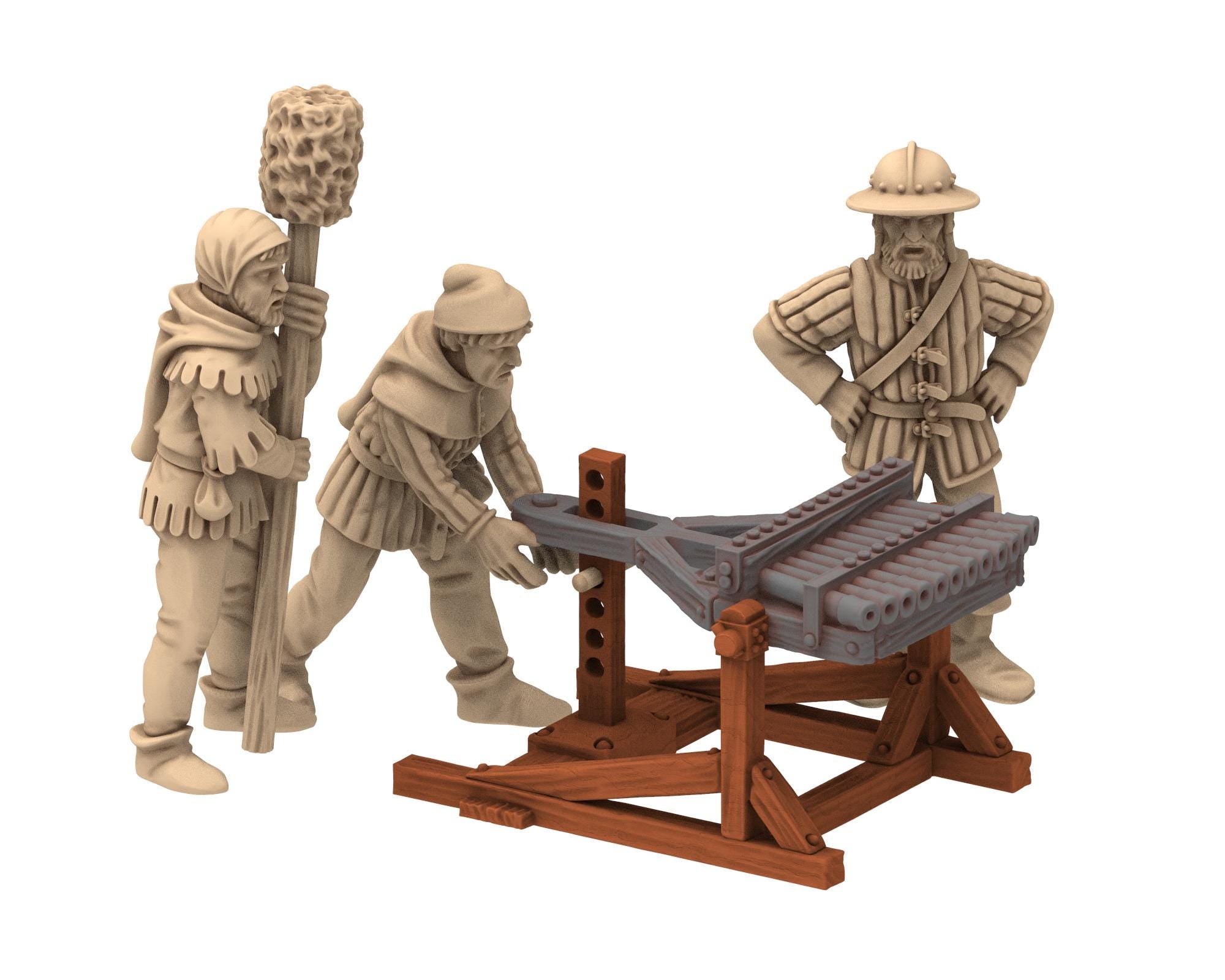 Medieval - Ribauldequin French Artillery of the Hundred Years, 100 Years War, 28mm Historical Wargame, Saga... Medbury miniatures