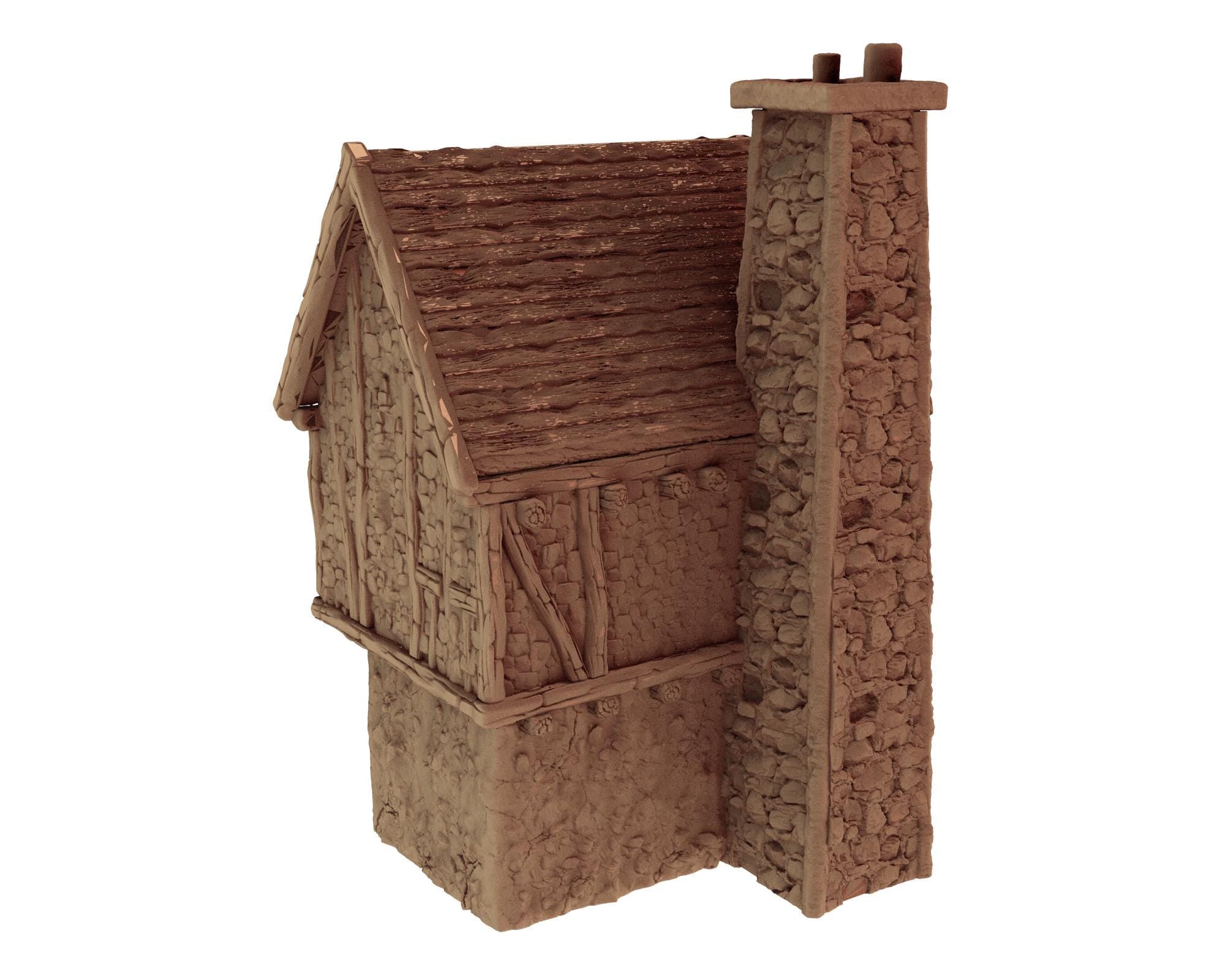 The Village of the Knights - House A4 - PLA for Oldworld, Dungeon & Dragons, Frostgrave, Age of fantasy battle skirmish wargame