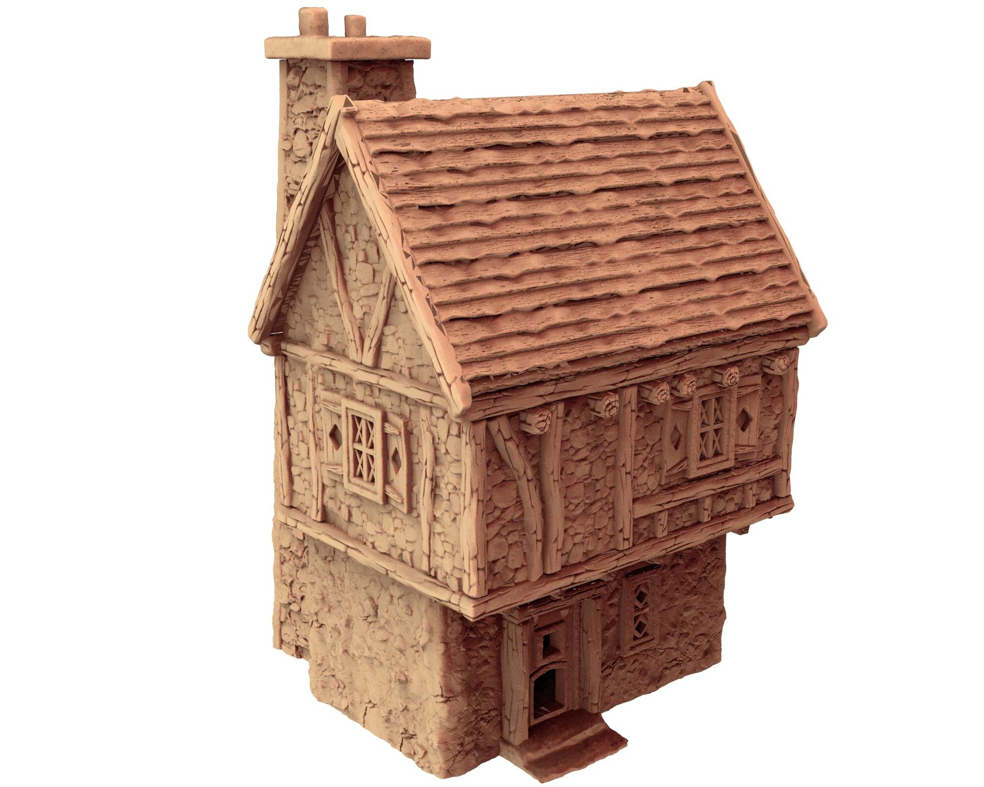 The Village of the Knights - House A4 - PLA for Oldworld, Dungeon & Dragons, Frostgrave, Age of fantasy battle skirmish wargame