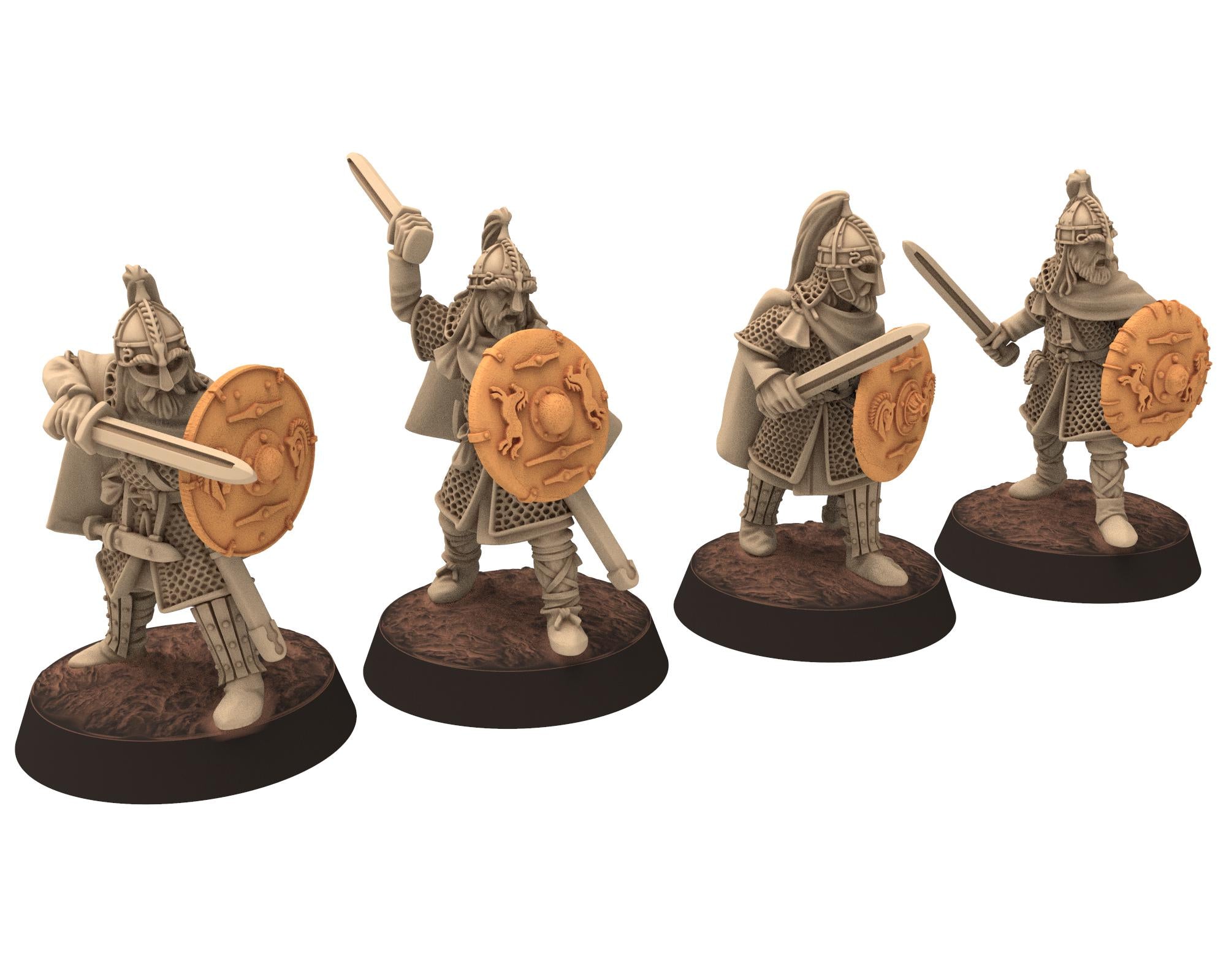 Vendel Era - Thanes Leader V1, Germanic Jutish Tribe Warband, 6-8th century, miniatures 28mm wargame Historical... Medbury miniature