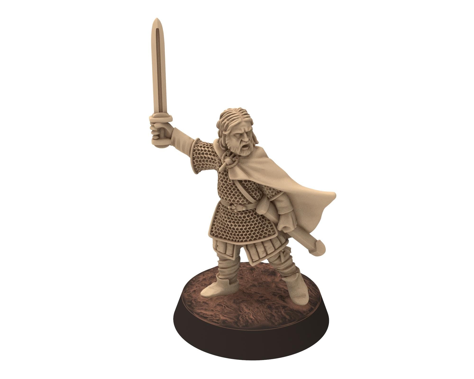 Vendel Era - Thanes Spearmen mounted, Jutish Tribe Riders Warband, 6-8th century, miniatures 28mm wargame Historical... Medbury miniature