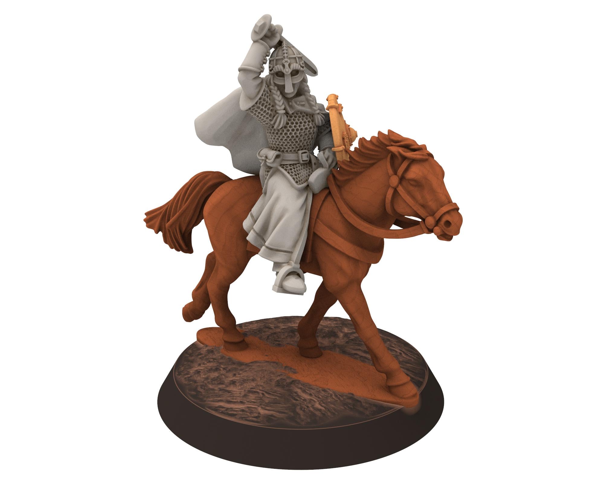 Rohan - Dunwine Heroine of Rohan, the Horse-lords, rider of the mark, minis for wargame D&D, Lotr... Medbury miniatures