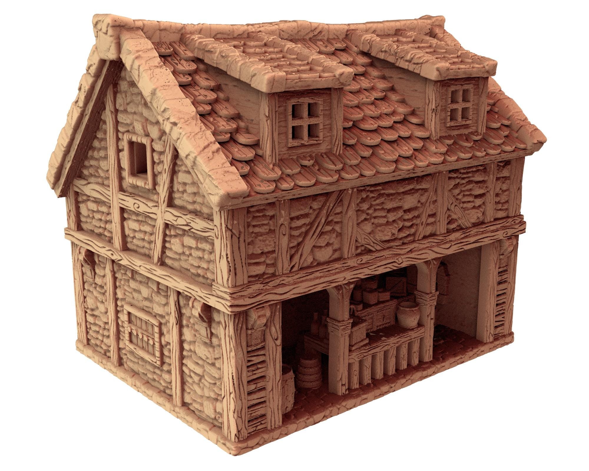 Taverns of the Twilight Tract - House A1 - PLA for Oldworld, Dungeon & Dragons, Frostgrave, Age of fantasy battle skirmish wargame