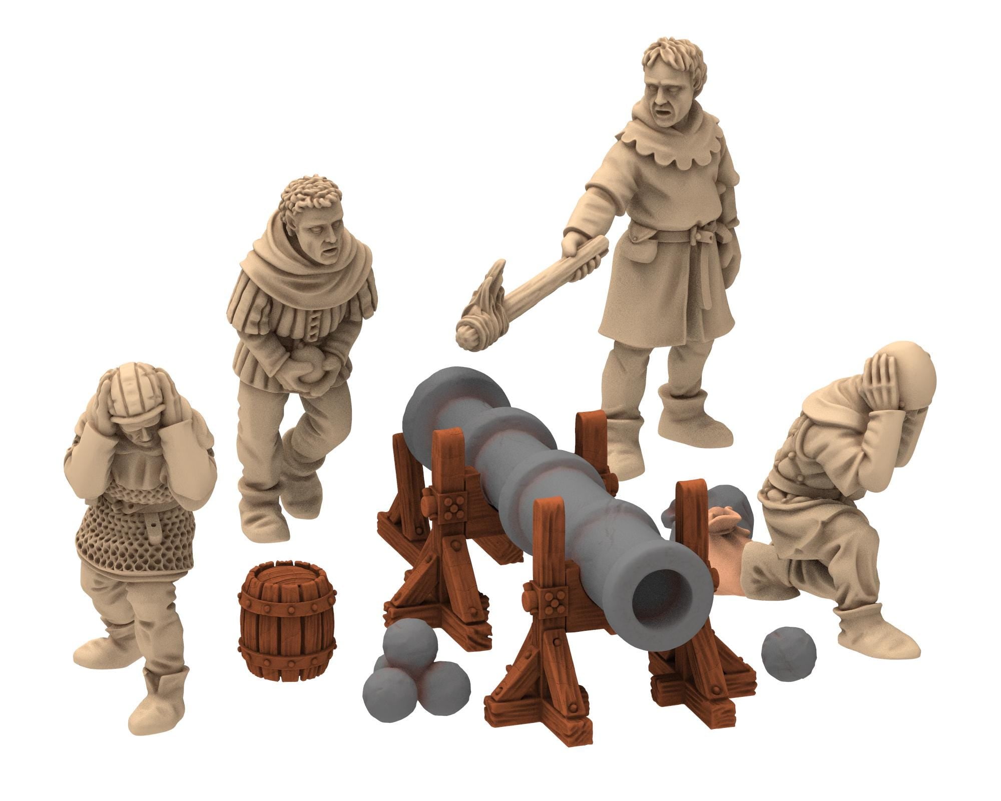 Medieval - Bombard French Artillery of the Hundred Years, 100 Years War, 28mm Historical Wargame, Saga... Medbury miniatures