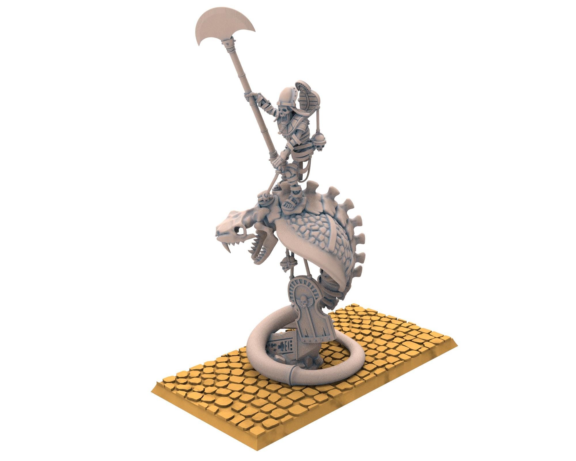 Eternal Dynasties - Mounted Ancient Guard on Great Snakes, The Ancient Skeletons, Fantasy Battle, Oldhammer, King of war, D&D