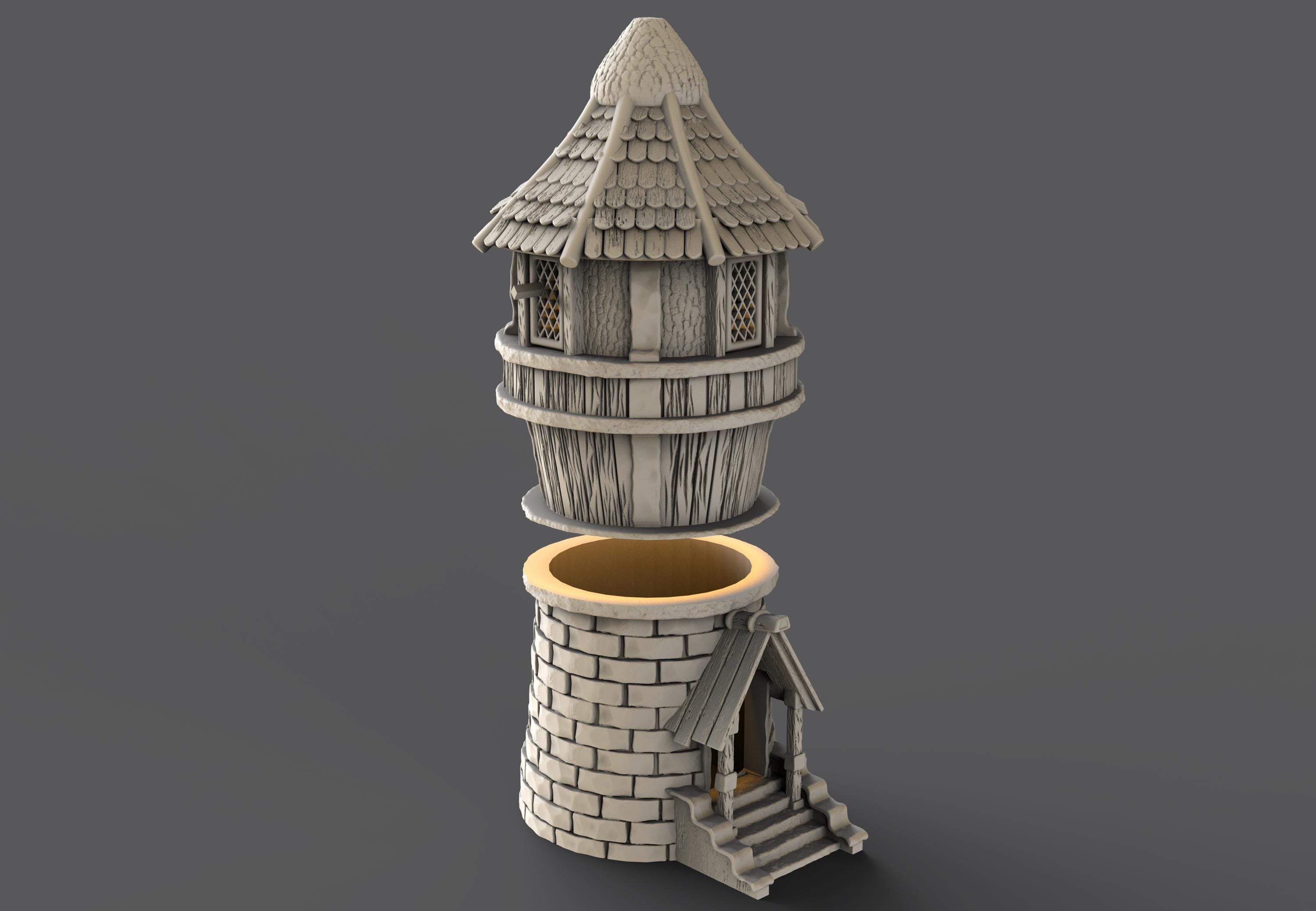 Medieval building - House 33 - PLA for Oldworld, Dungeon & Dragons, Frostgrave, Age of fantasy battle skirmish wargame