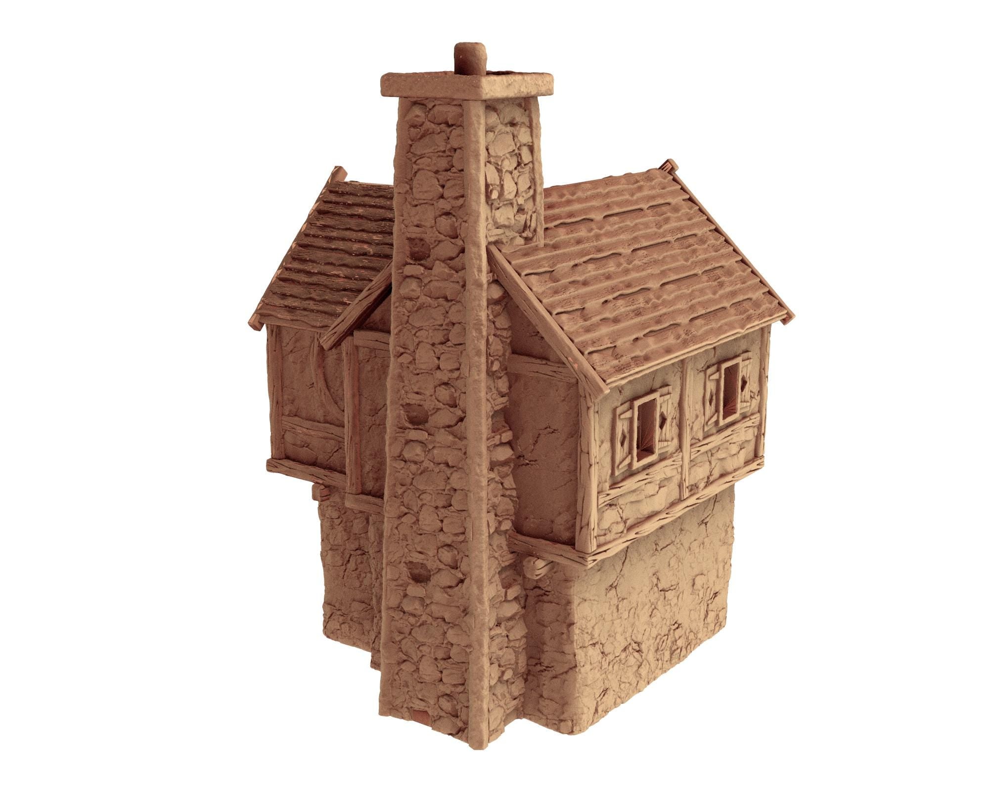 The Village of the Knights - House A5 - PLA for Oldworld, Dungeon & Dragons, Frostgrave, Age of fantasy battle skirmish wargame