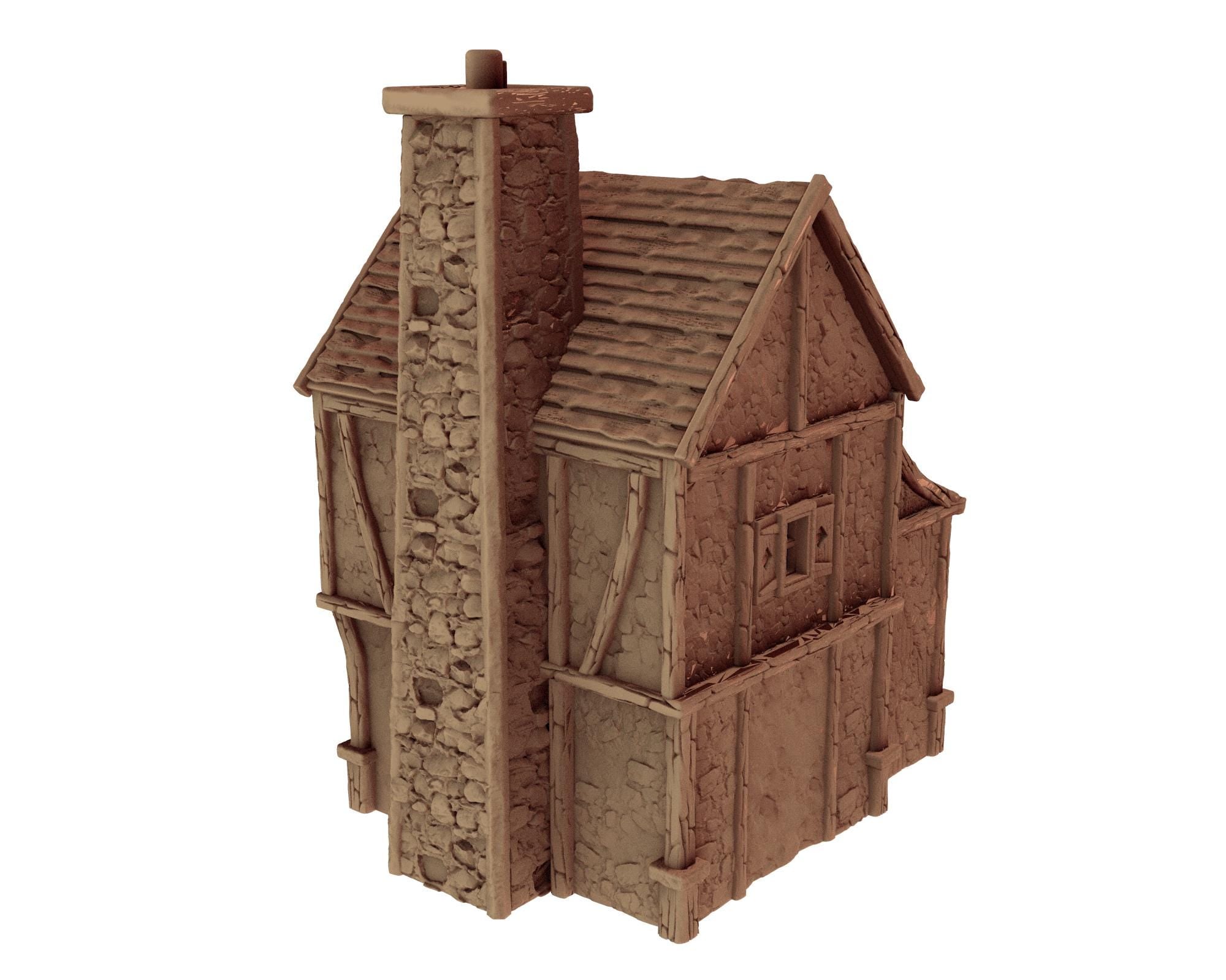 The Village of the Knights - House A5 - PLA for Oldworld, Dungeon & Dragons, Frostgrave, Age of fantasy battle skirmish wargame
