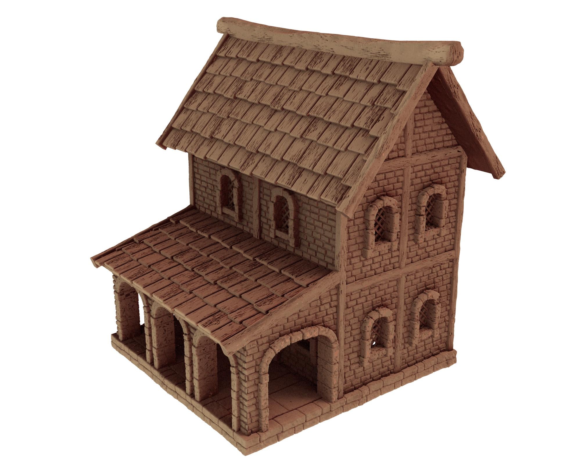 Medieval building - House 53 - PLA for Oldworld, Dungeon & Dragons, Frostgrave, Age of fantasy battle skirmish wargame