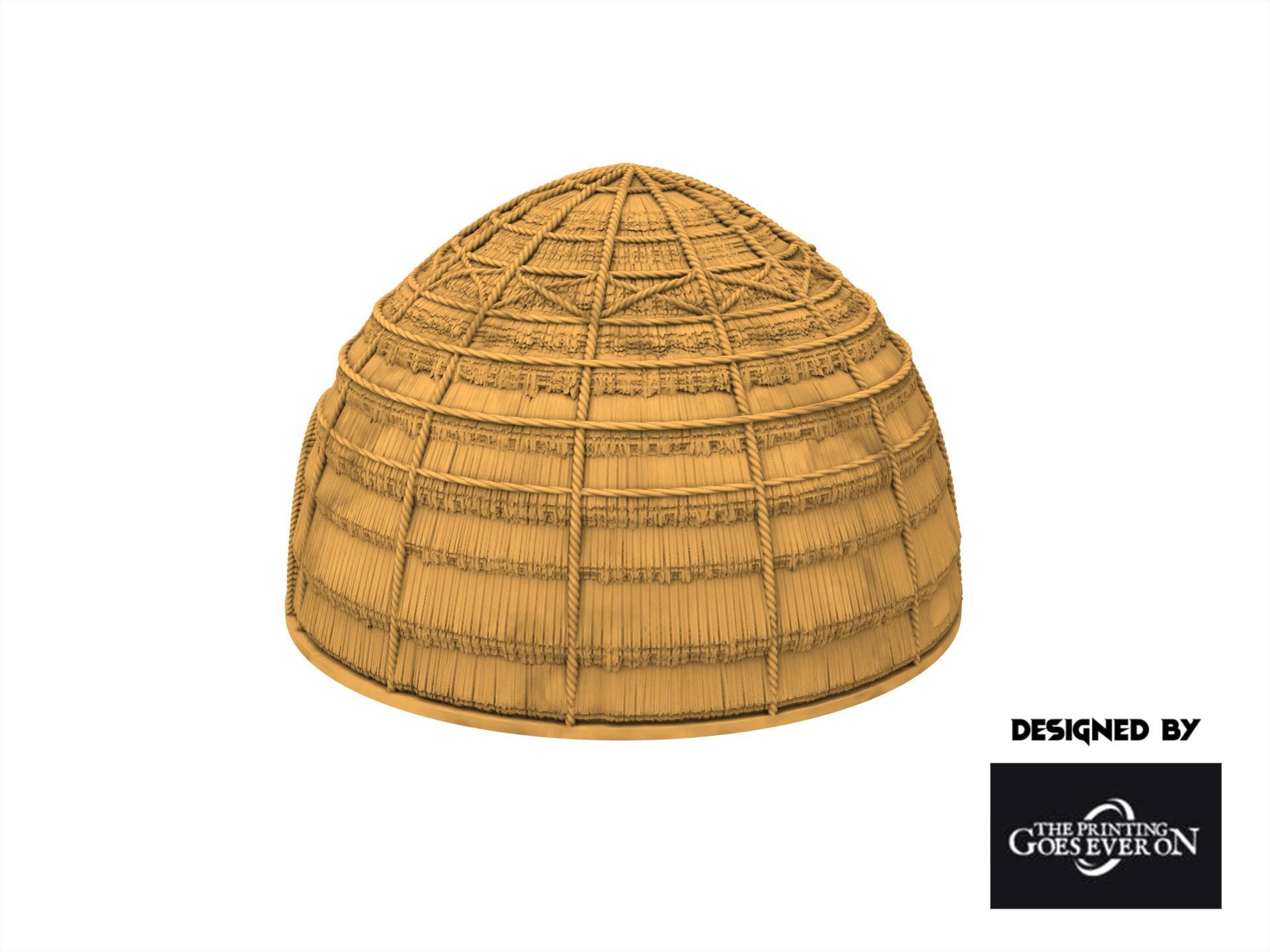 Middle Ring building - Tribal Hut - PLA for Oldworld, Dungeon & Dragons, Frostgrave, Fantasy battle, skirmish wargame