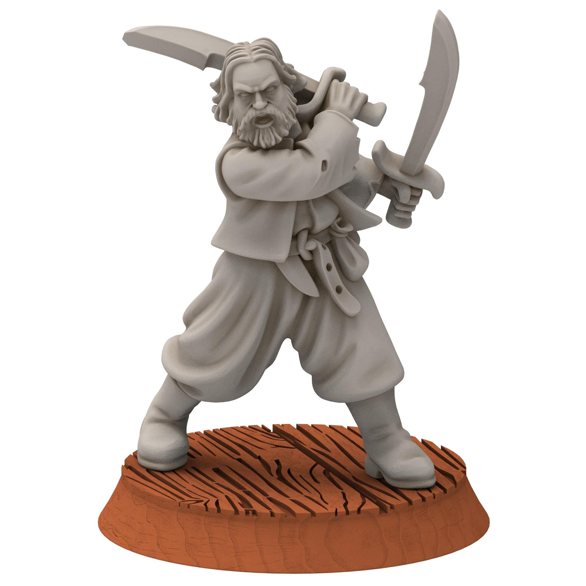 Corsairs - Pirates with 2 Handweapons - Draxis - Medbury miniatures