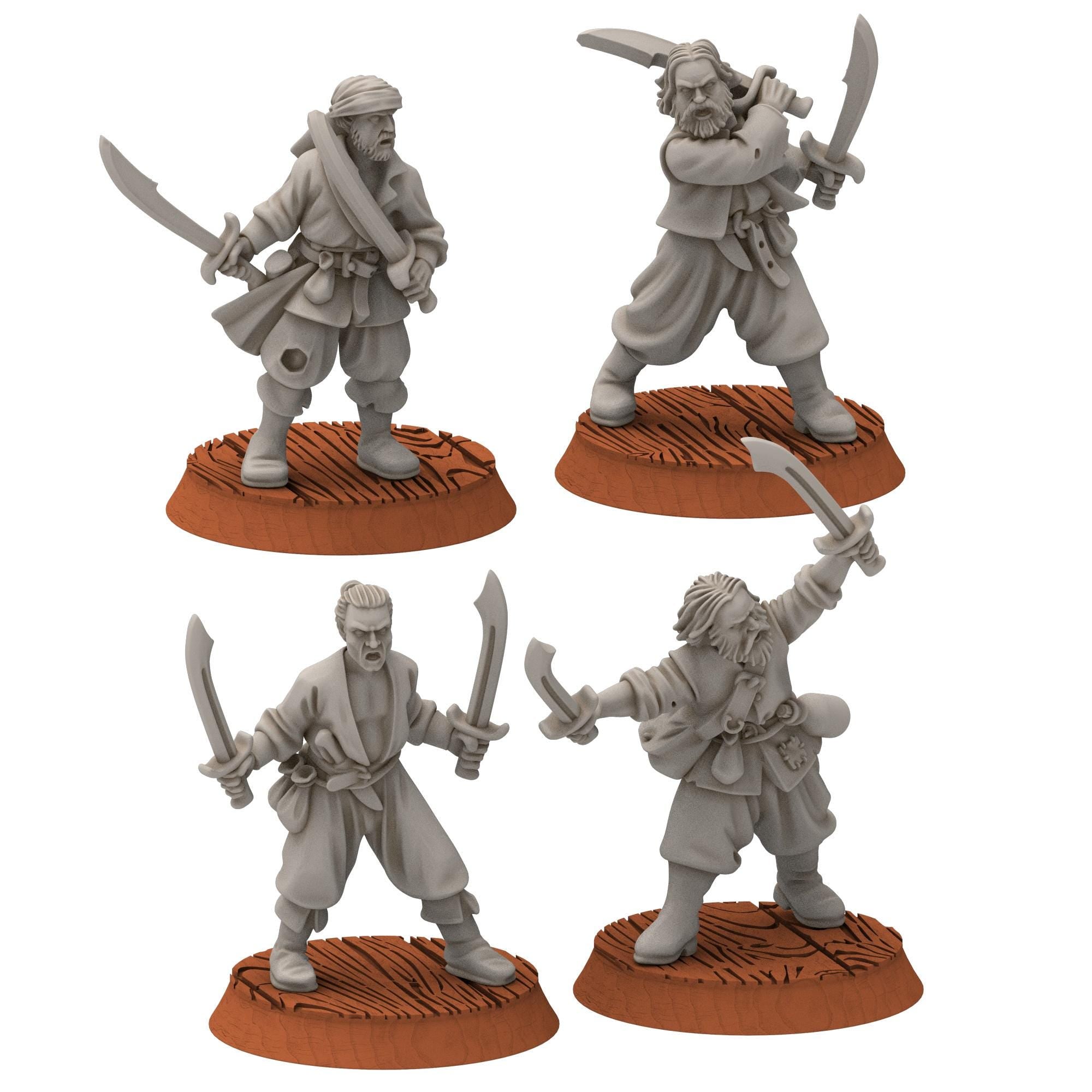 Corsairs - Pirates with 2 Handweapons - Draxis - Medbury miniatures