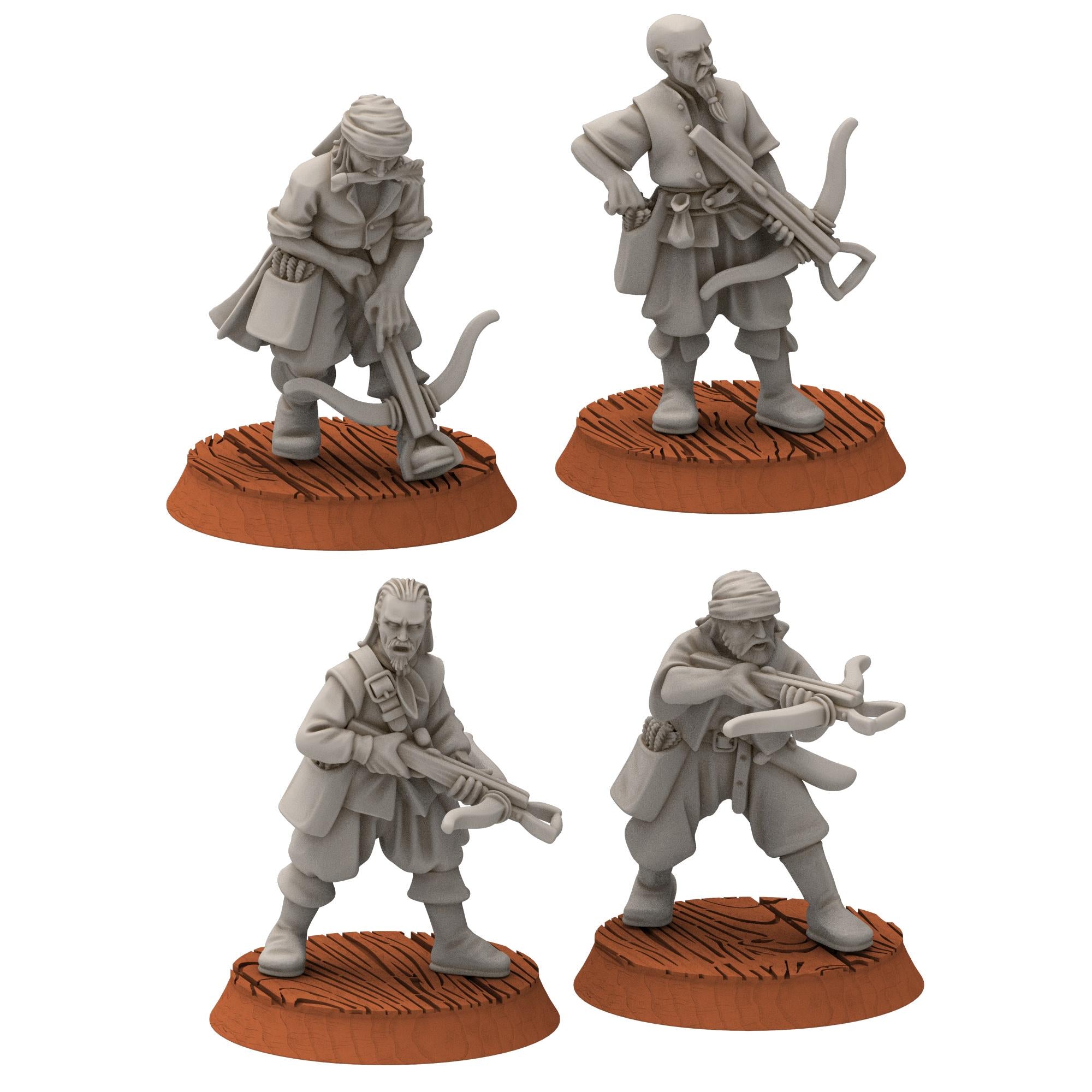Corsairs - Pirates with Crossbows & Pavises - Draxis - Medbury miniatures