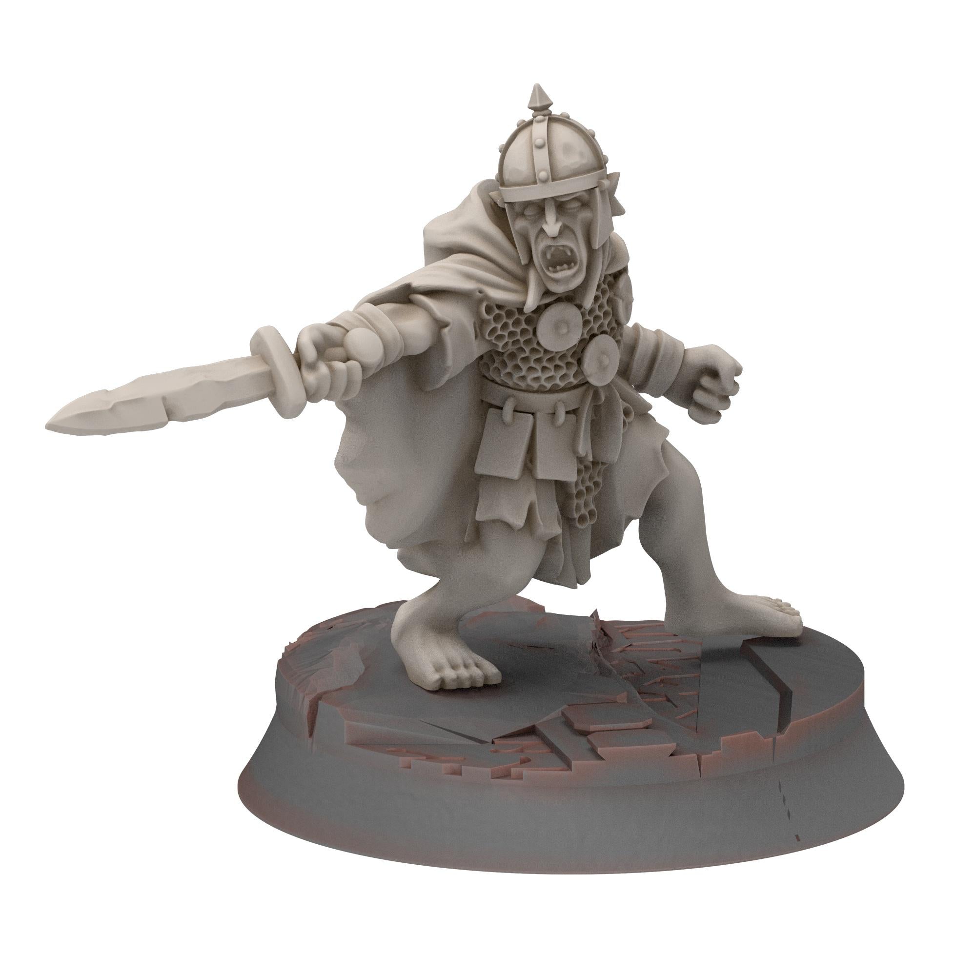 Goblin cave - Goblin Characters, Captain, Shaman - Darkholm - Medbury miniatures