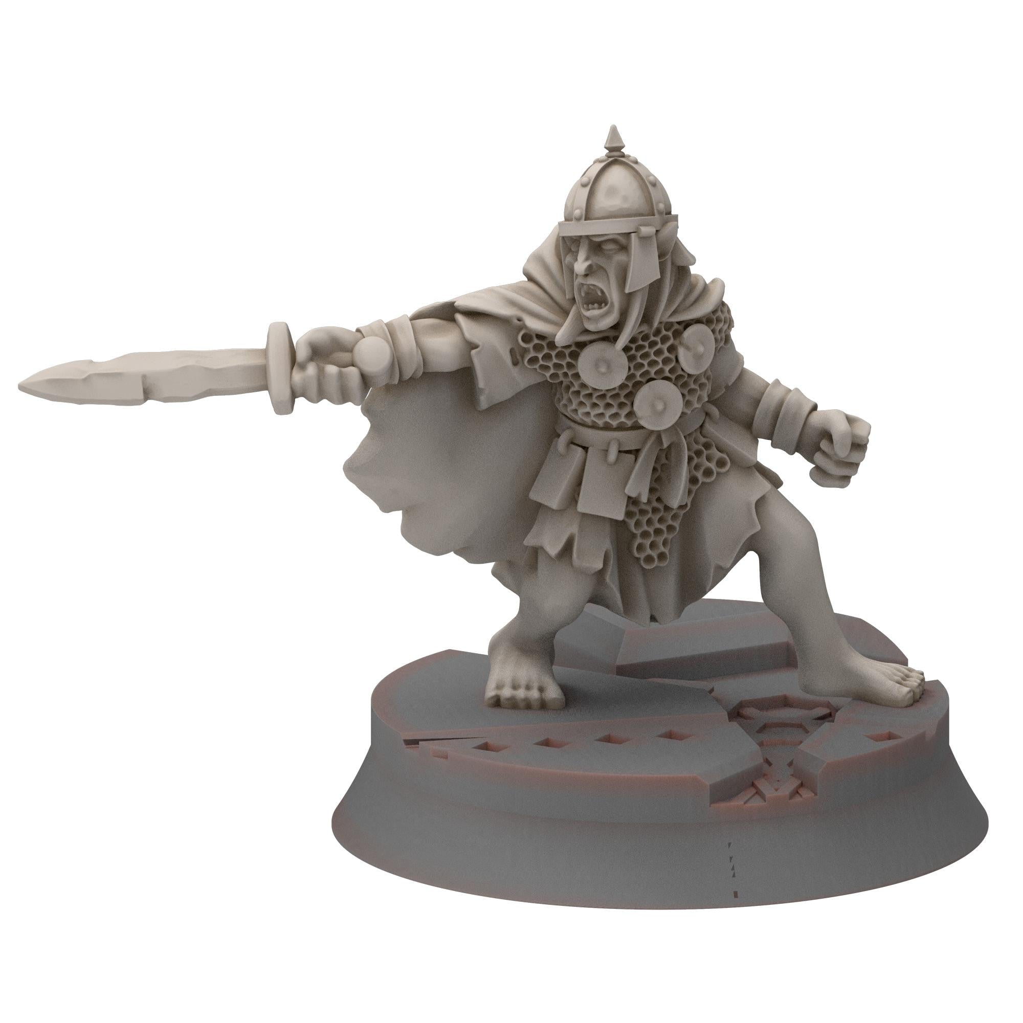 Goblin cave - Goblin Characters, Captain, Shaman - Darkholm - Medbury miniatures