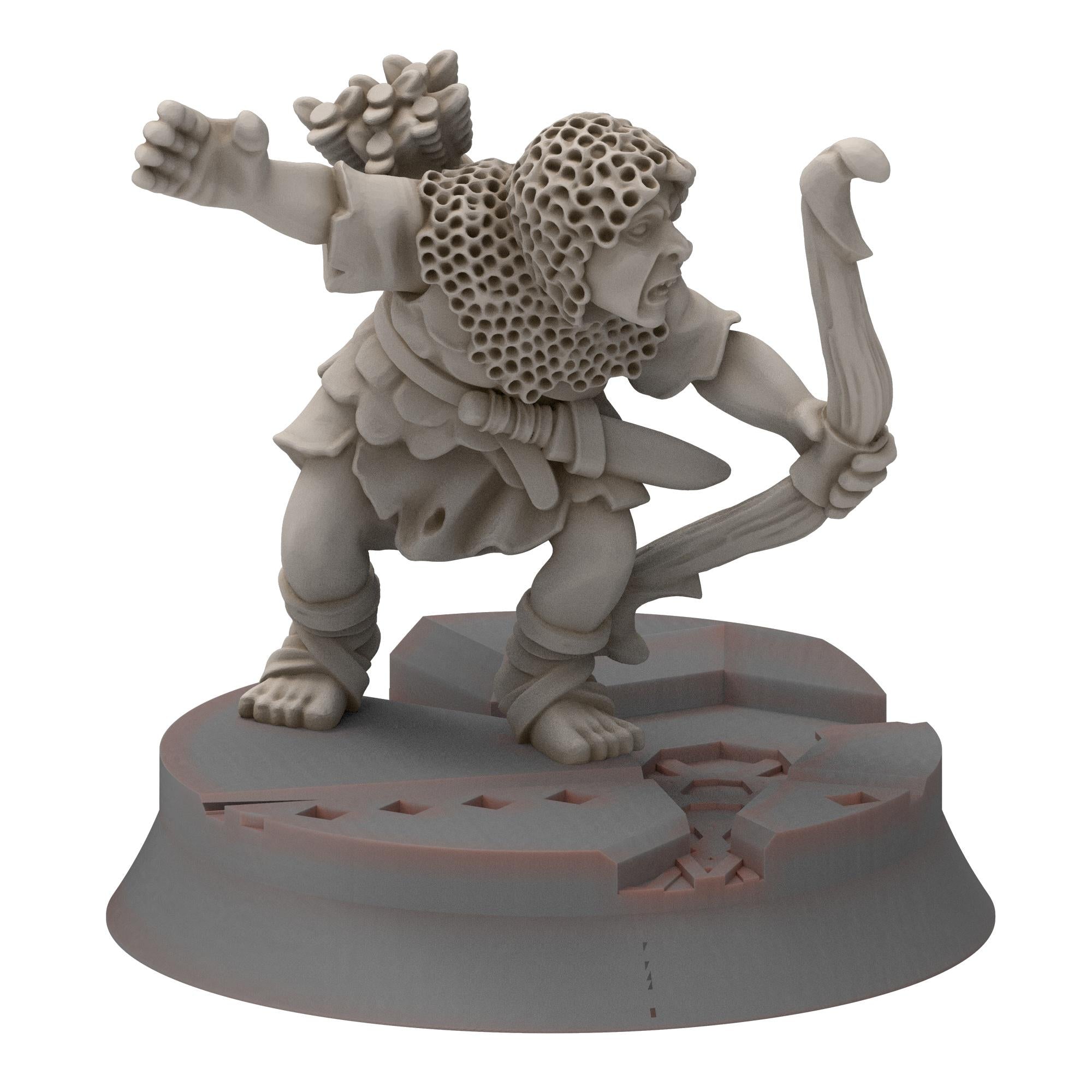 Goblin cave - Goblin Characters, Captain, Shaman - Darkholm - Medbury miniatures
