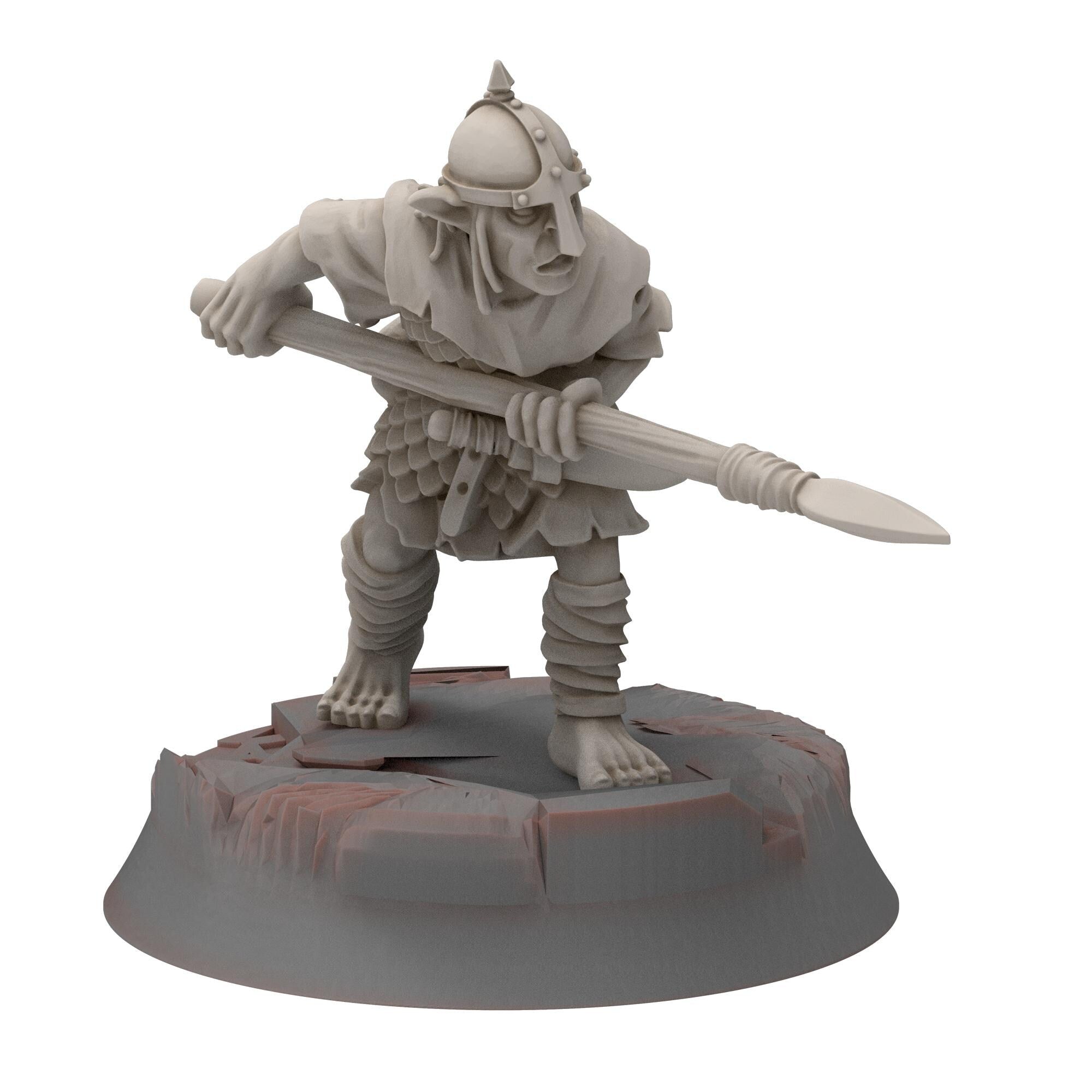 Goblin cave - Goblin Warriors with spears - Darkholm - Medbury miniatures