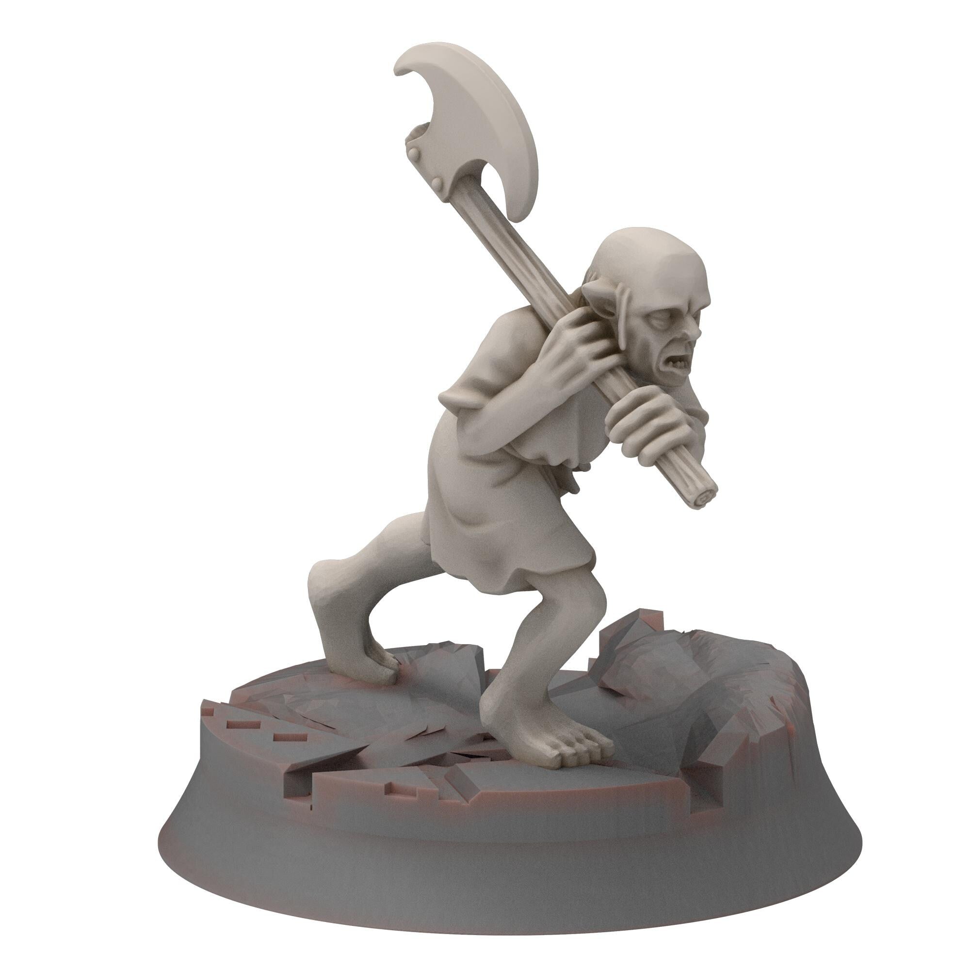 Goblin cave - Goblins with 2 handed weapons - Darkholm - Medbury miniatures
