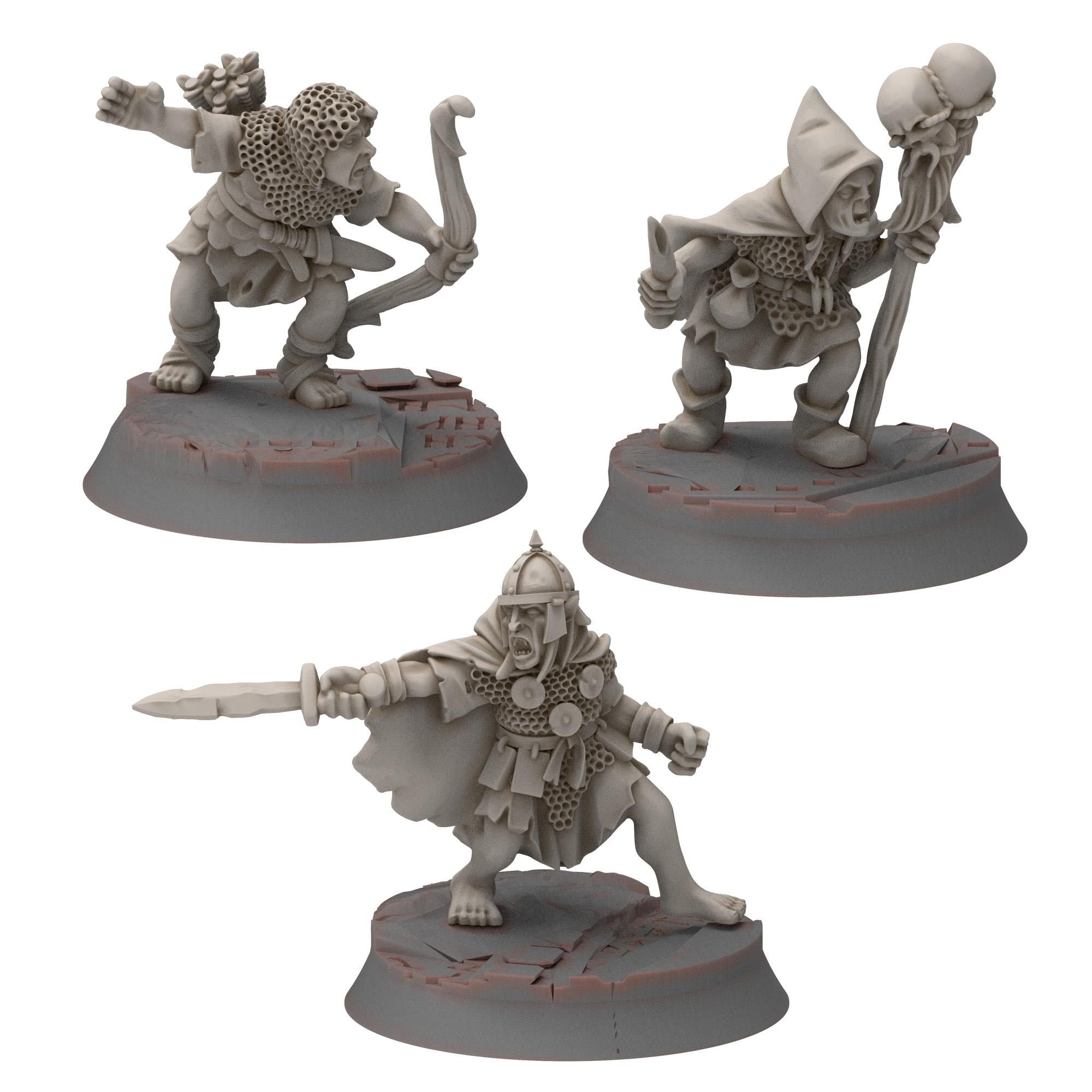 Goblin cave - Goblin Bundle x37 miniatures - Darkholm - Medbury miniatures
