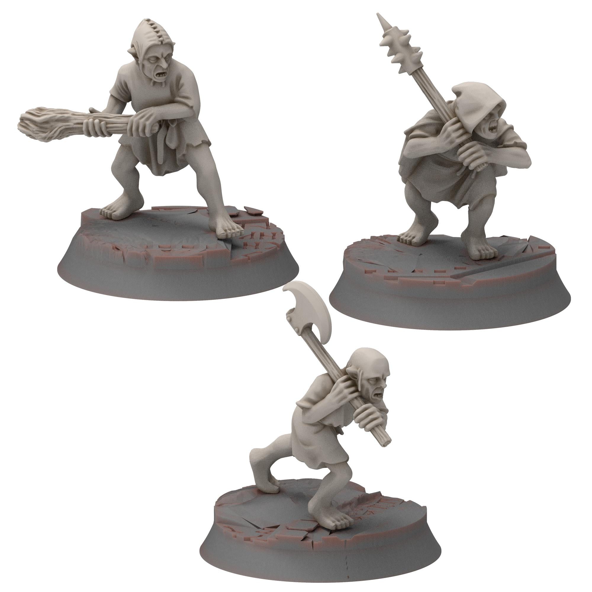 Goblin cave - Goblin Bundle x37 miniatures - Darkholm - Medbury miniatures