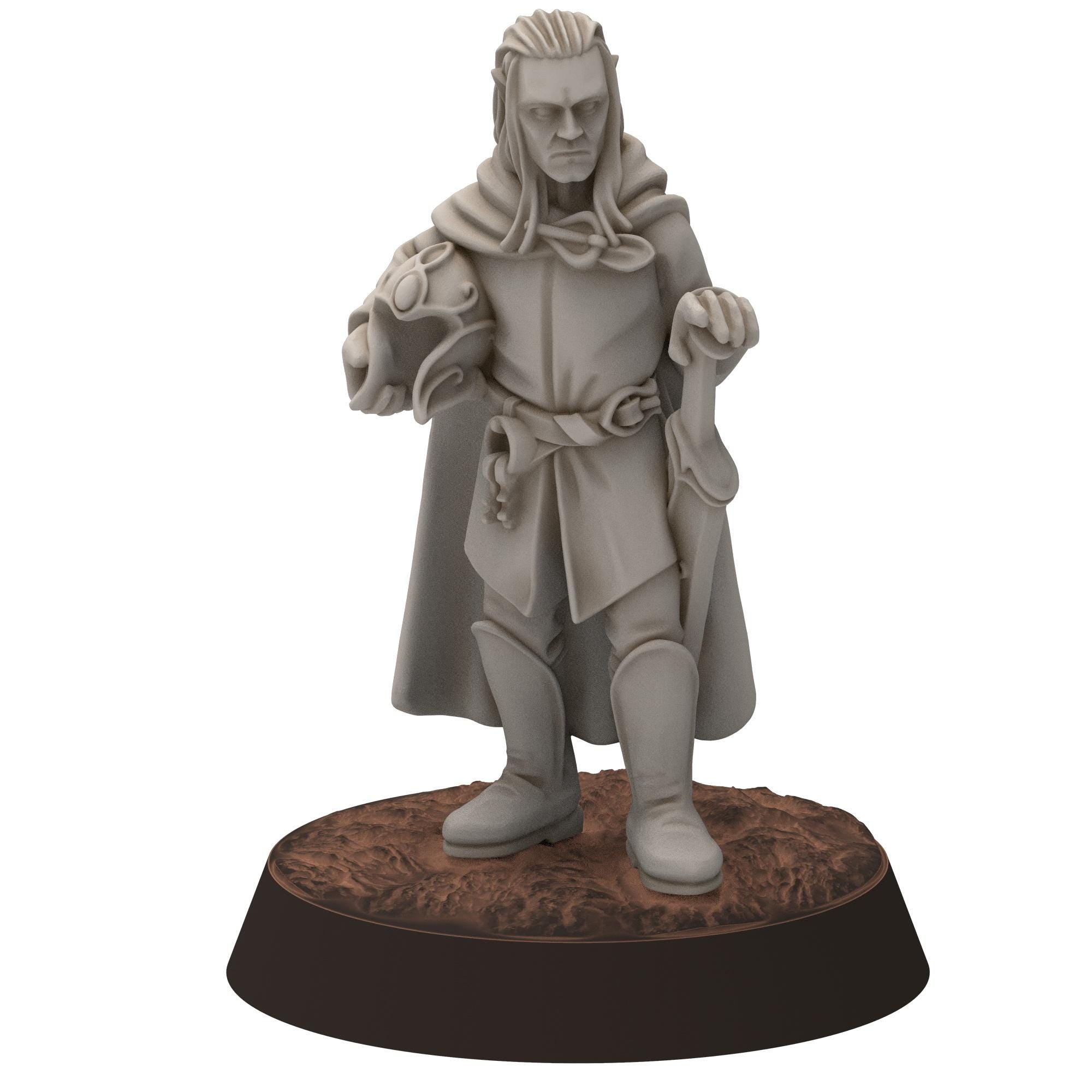 Darkwood - Gwyrdgalas Elven Courtiers, Captain of the Guard, Butler - Sylvara - Thornwild - Medbury miniatures