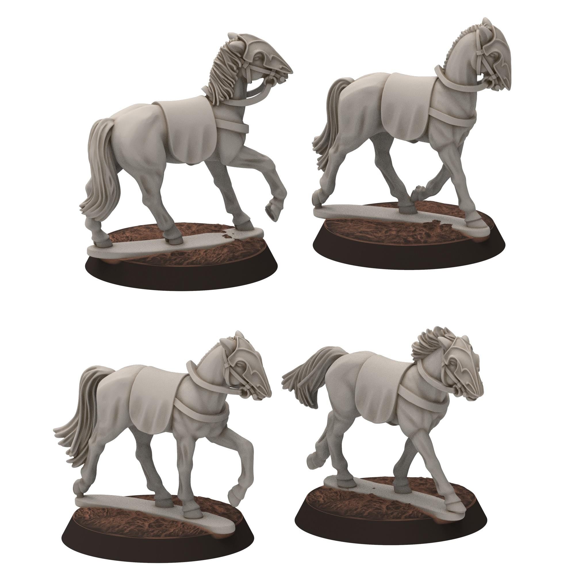 Darkwood - Elven Horses, 28mm scale - Sylvara - Thornwild - Medbury miniatures