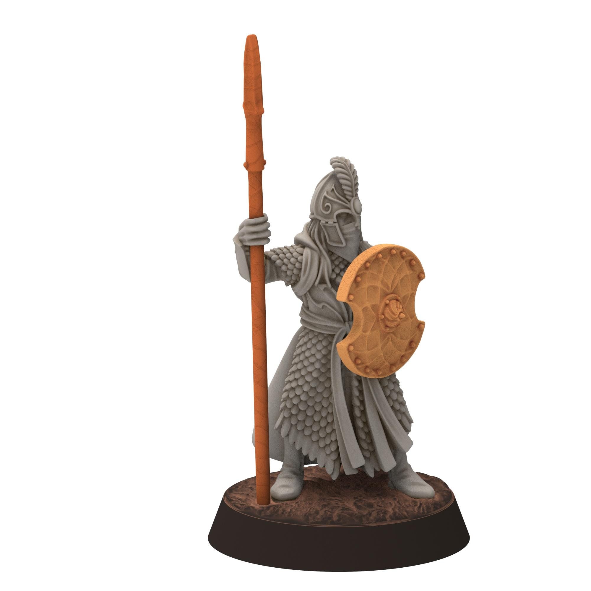Darkwood - Gwyrdgalas Elven Spearmen with shields - Sylvara - Thornwild - Medbury miniatures