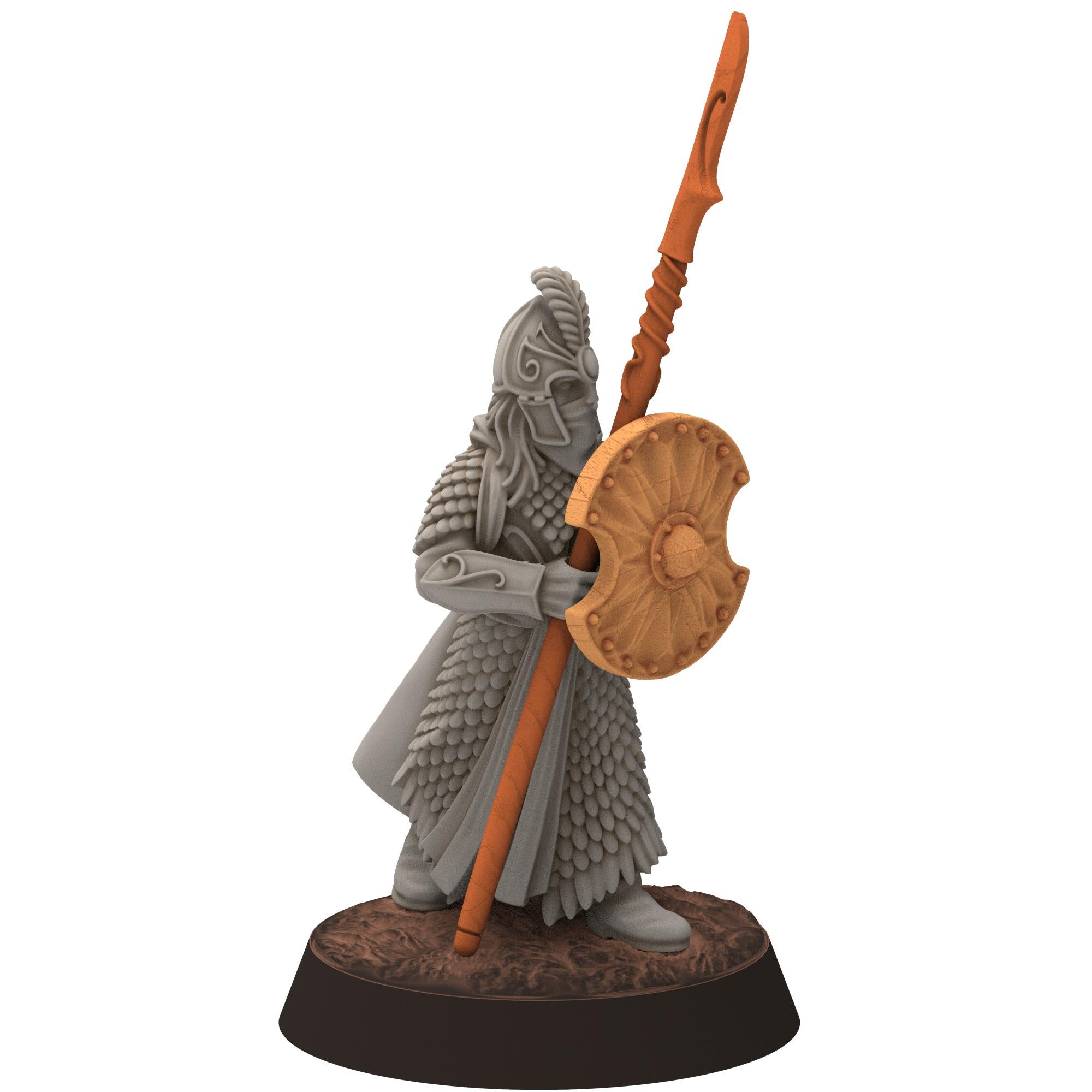 Darkwood - Gwyrdgalas Elven Spearmen with shields - Sylvara - Thornwild - Medbury miniatures