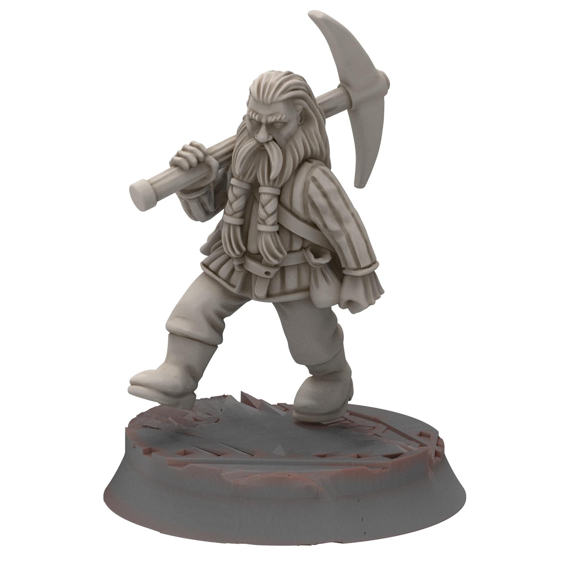 Dwarves - Dwarf Miners - Stonewards - Steelhalls - Medbury miniatures