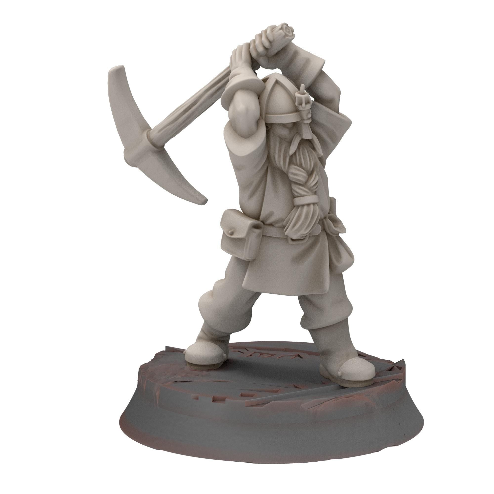 Dwarves - Dwarf Miners - Stonewards - Steelhalls - Medbury miniatures