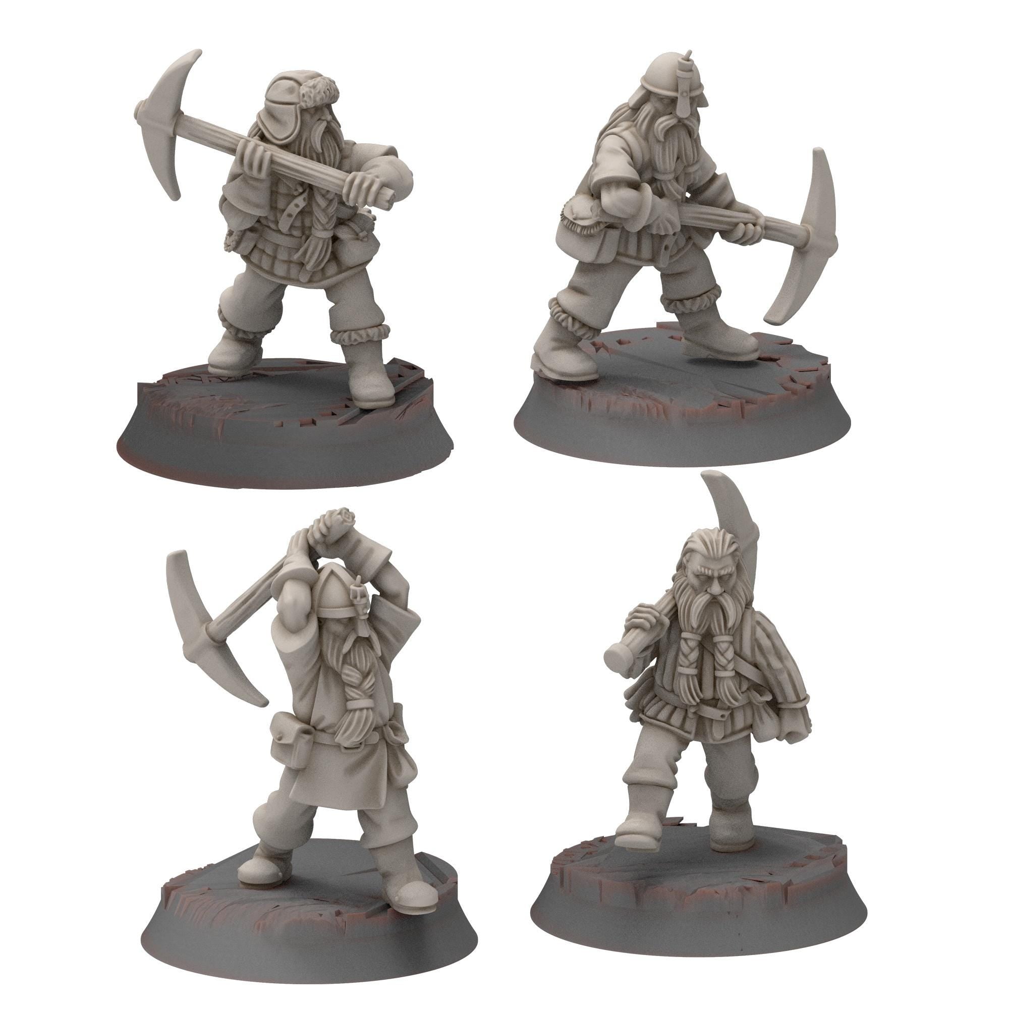 Dwarves - Dwarf Miners - Stonewards - Steelhalls - Medbury miniatures