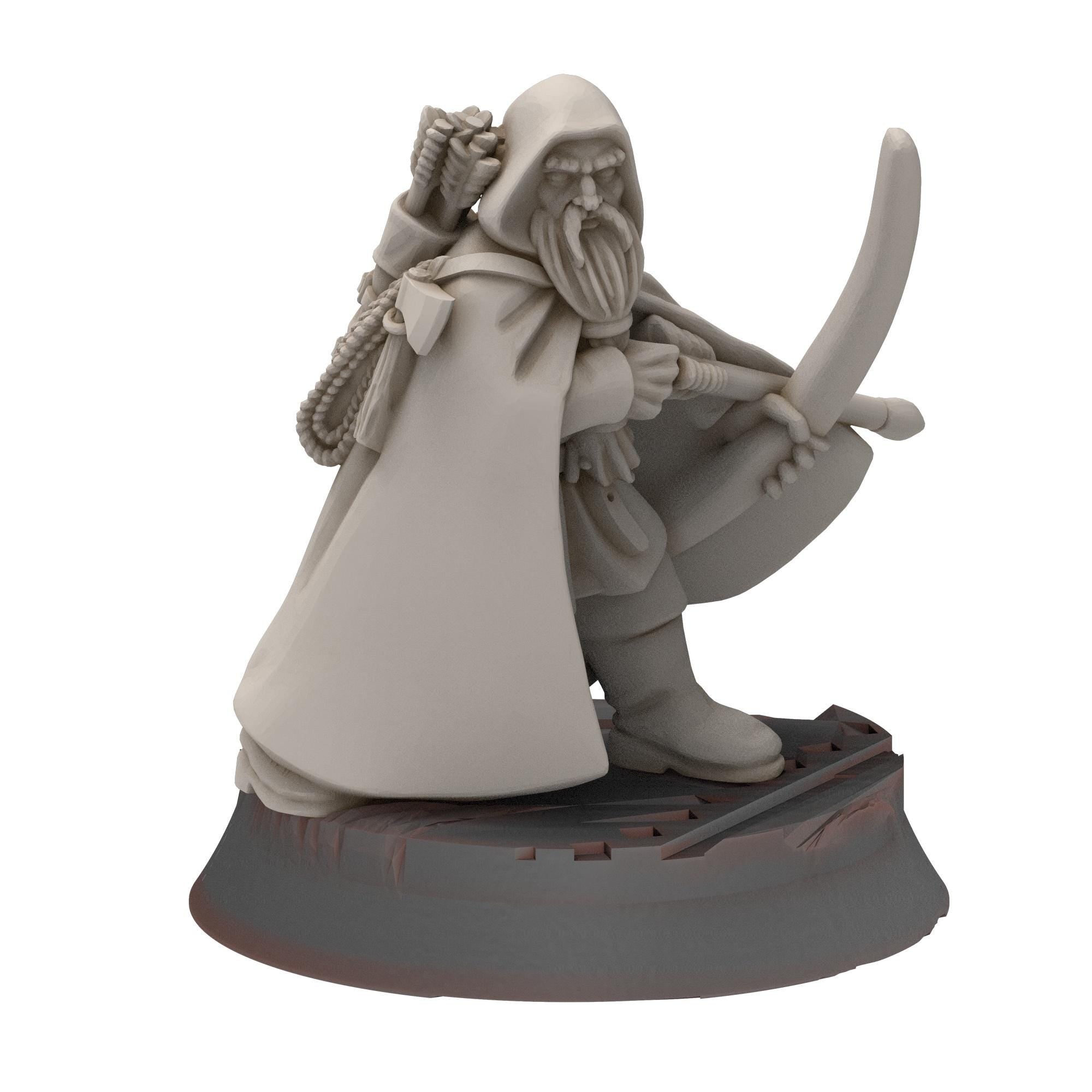 Dwarves - Dwarf Rangers with bow - Stonewards - Steelhalls - Medbury miniatures
