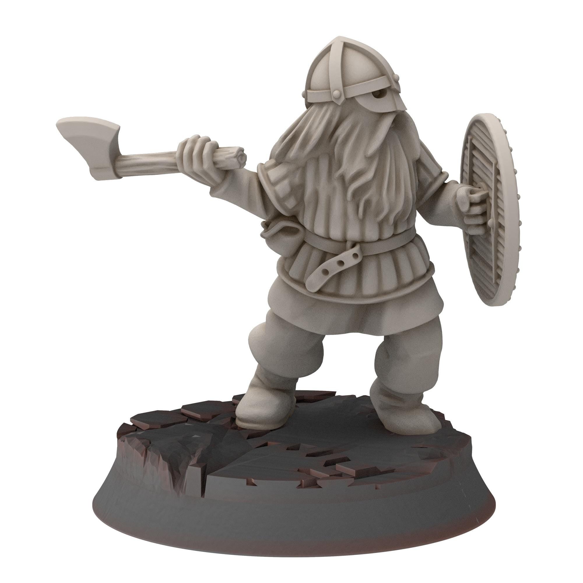 Dwarves - Dwarf Warriors with shields - Stonewards - Steelhalls - Medbury miniatures