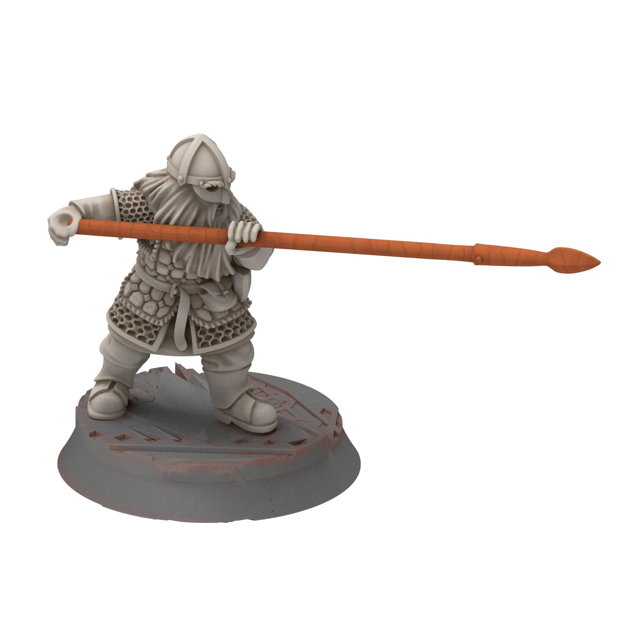 Dwarves - Dwaf warriors spearmen - Stonewards - Steelhalls - Medbury miniatures