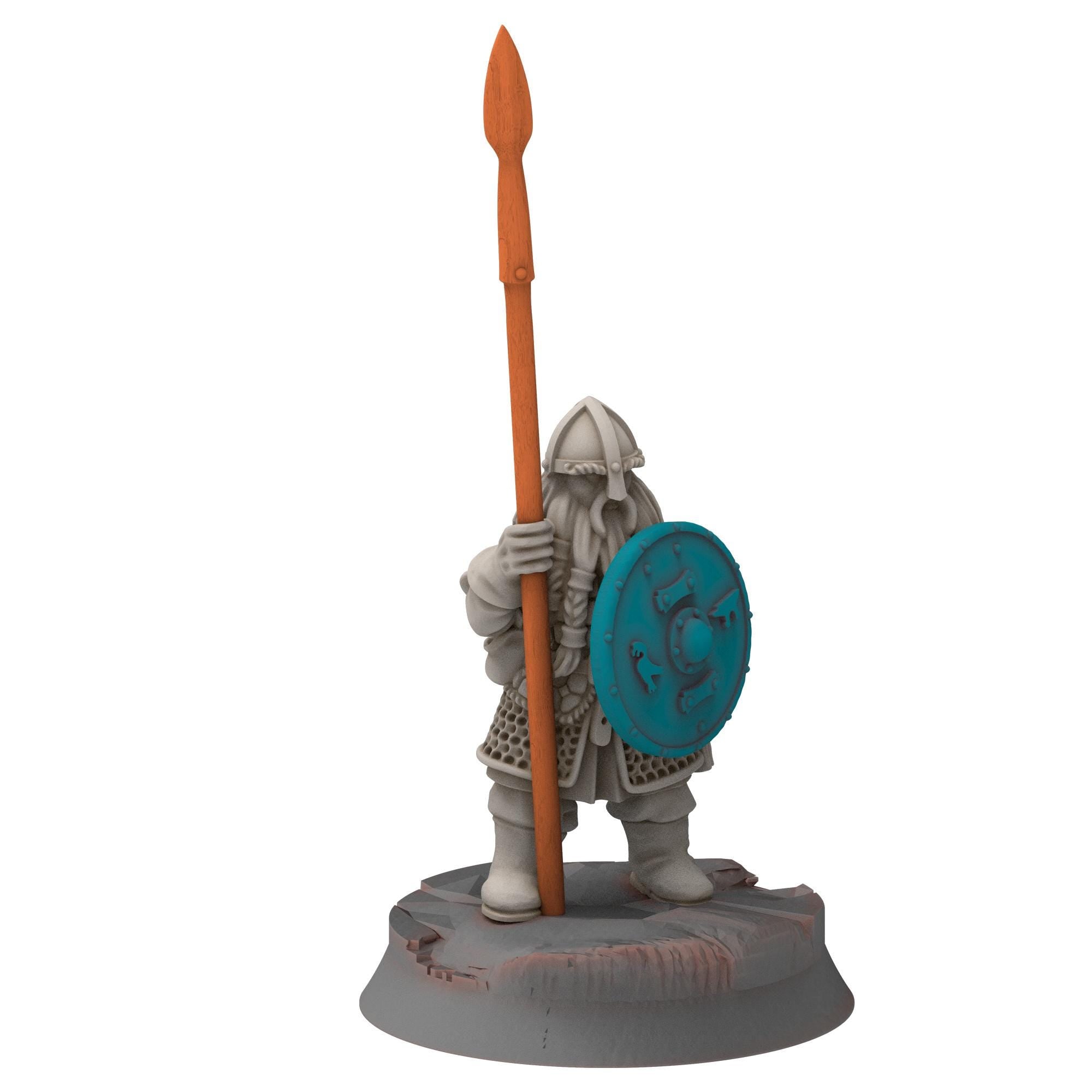 Dwarves - Saphire Ridges Dwarf Spearmen - Stonewards - Steelhalls - Medbury miniatures