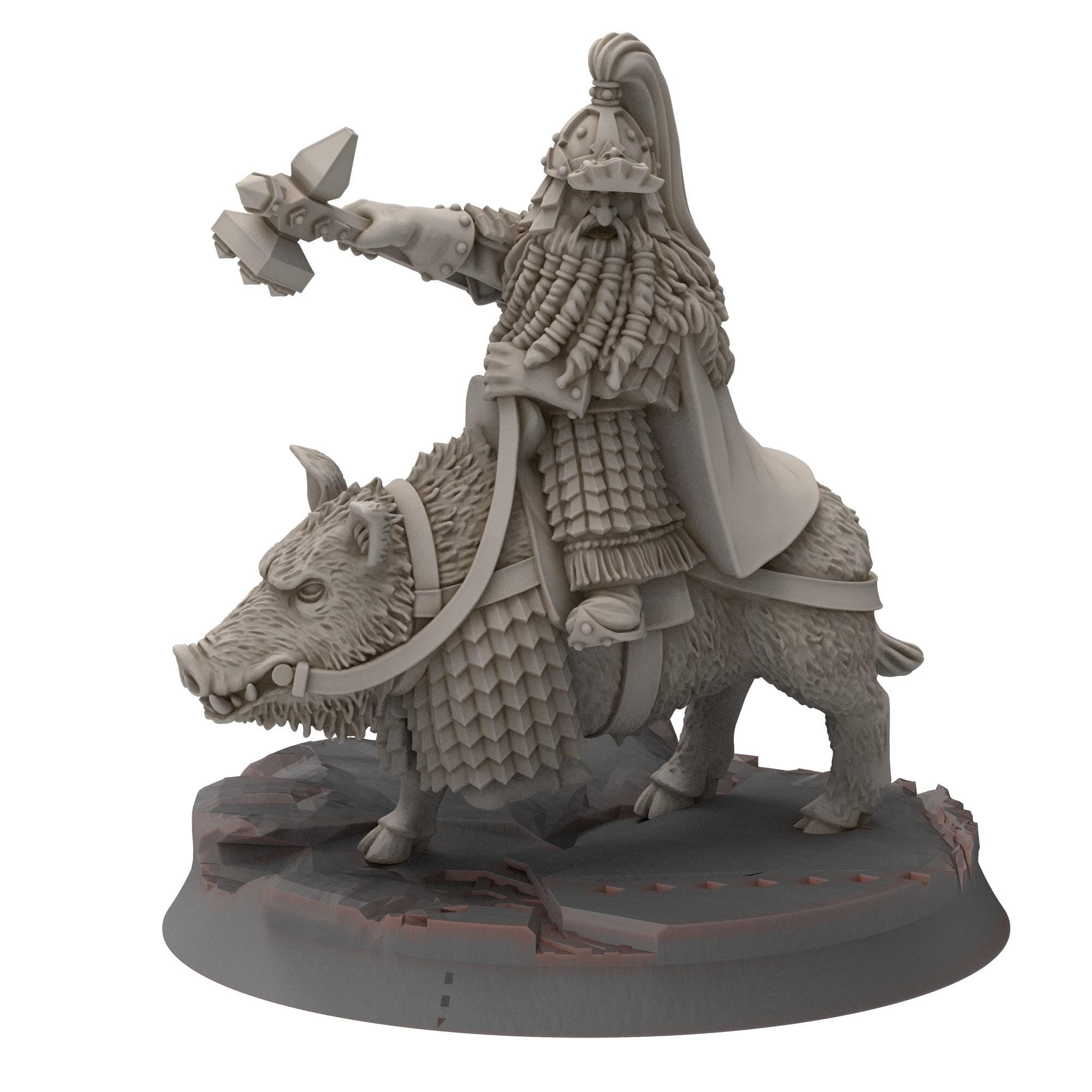 Dwarves - Dwarf king (GA) - Stonewards - Steelhalls - Medbury miniatures