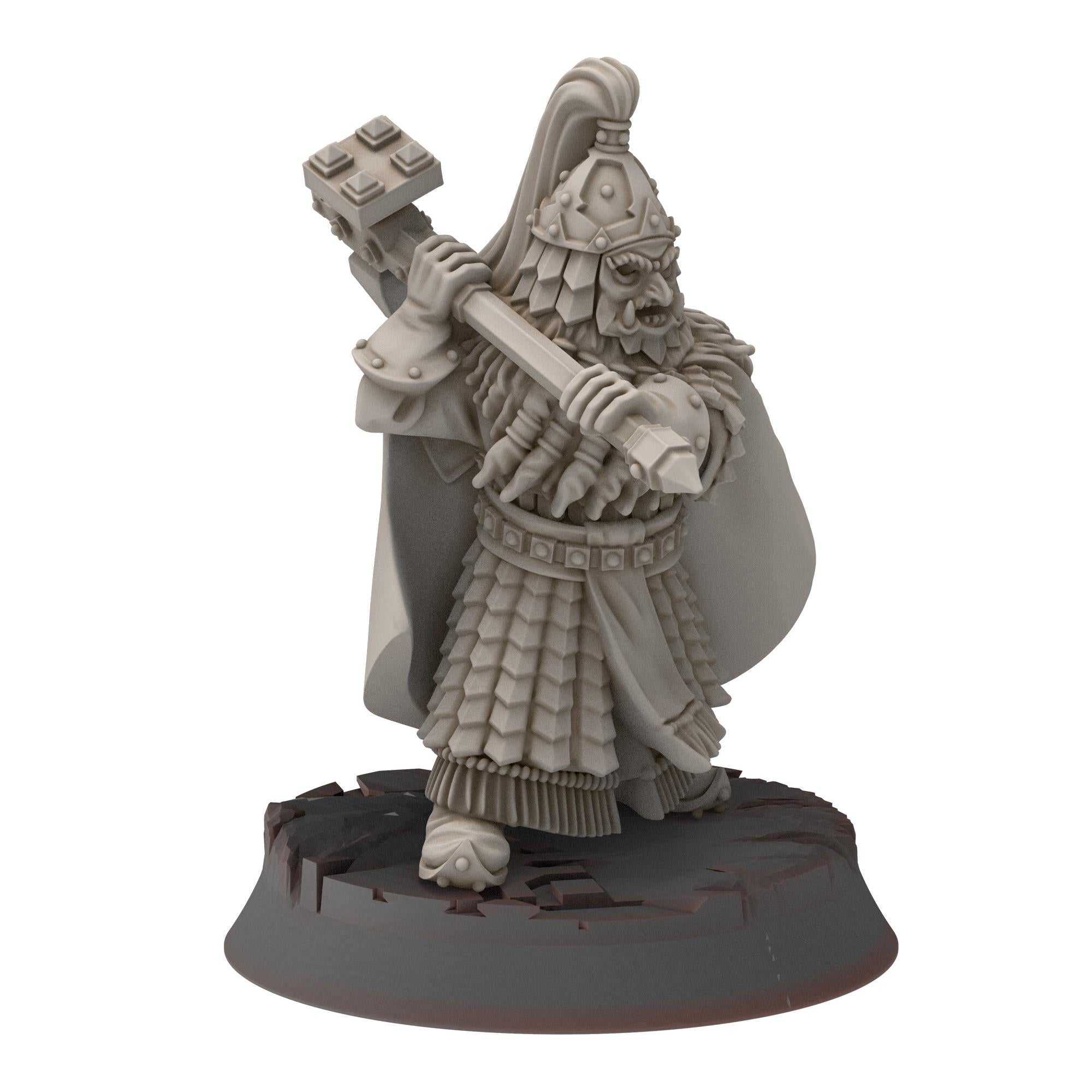 Dwarves - Dwarf Hearthguard Baner & Musician - Stonewards - Steelhalls - Medbury miniatures