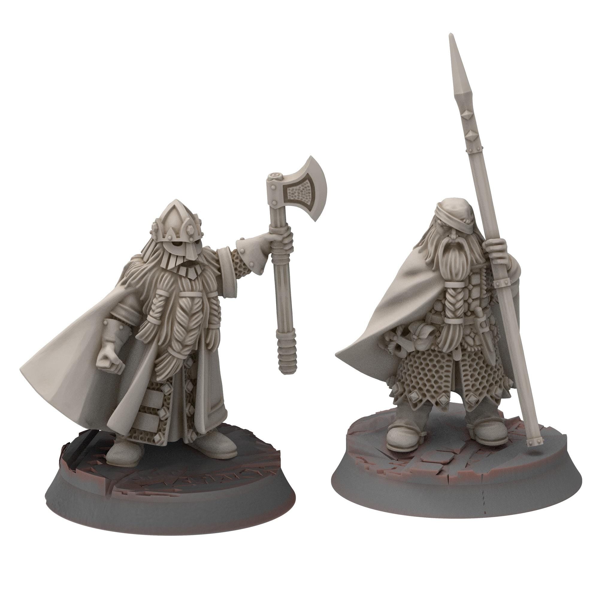 Dwarves - King Svuirr & Wodin - Stonewards - Steelhalls - Medbury miniatures
