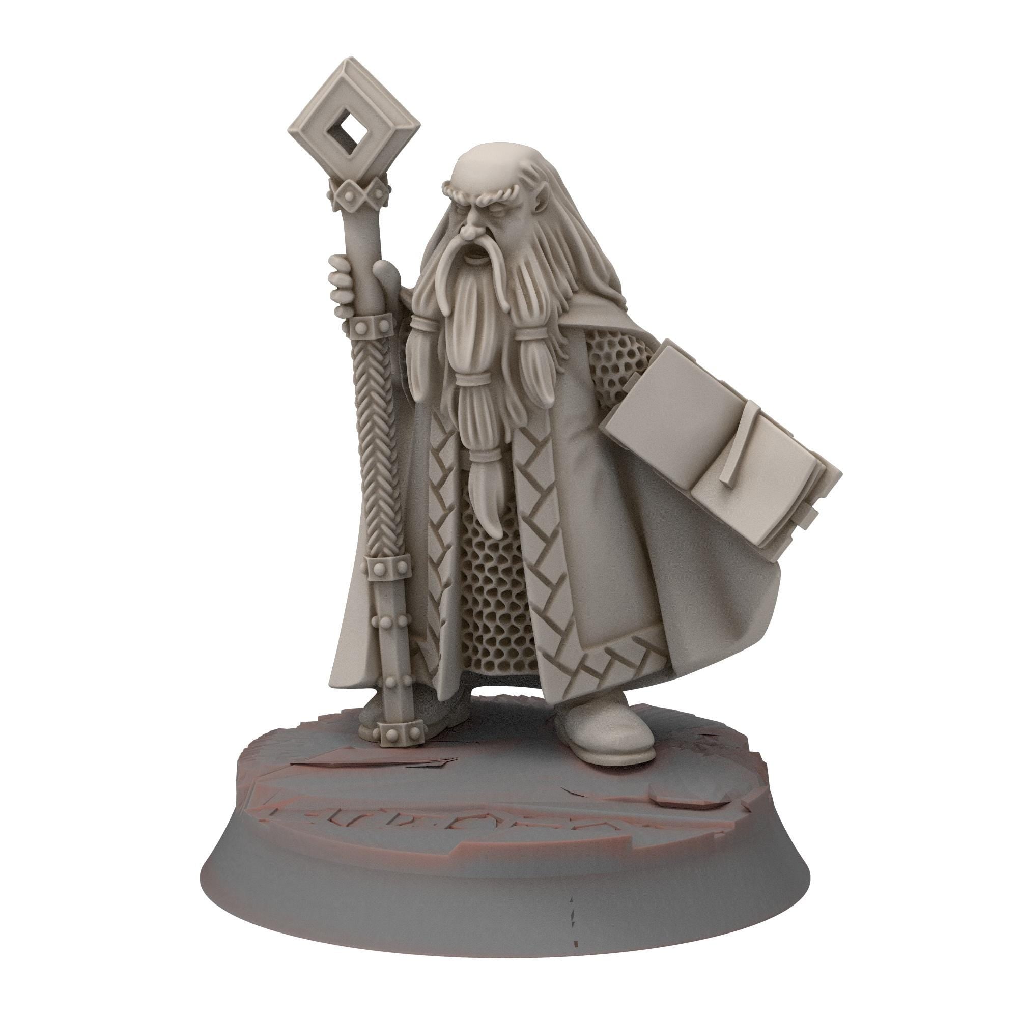 Dwarves - Dwarf Loremaster - Stonewards - Steelhalls - Medbury miniatures