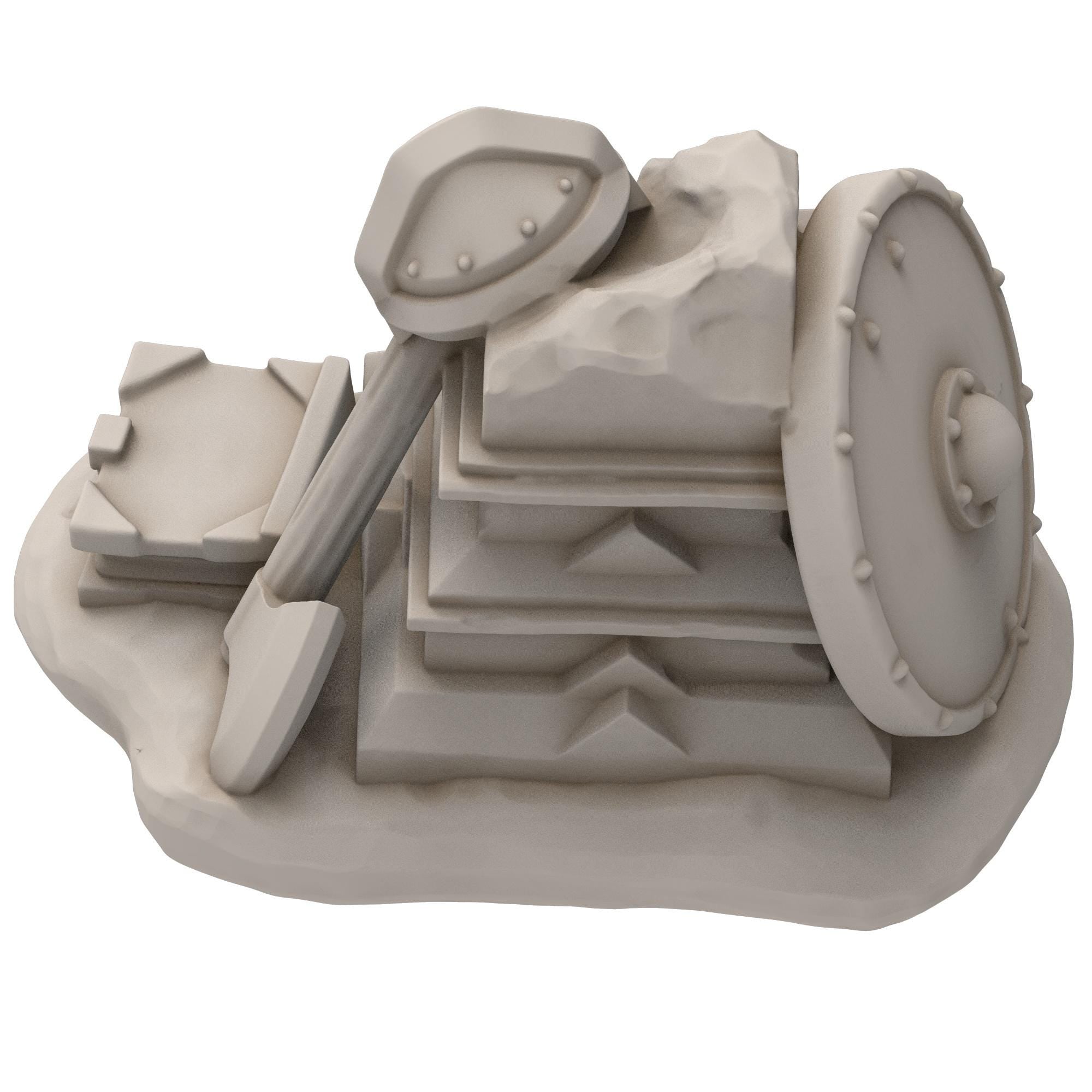 Dwarves - Dwarf x6 objective markers - Stonewards - Steelhalls - Medbury miniatures