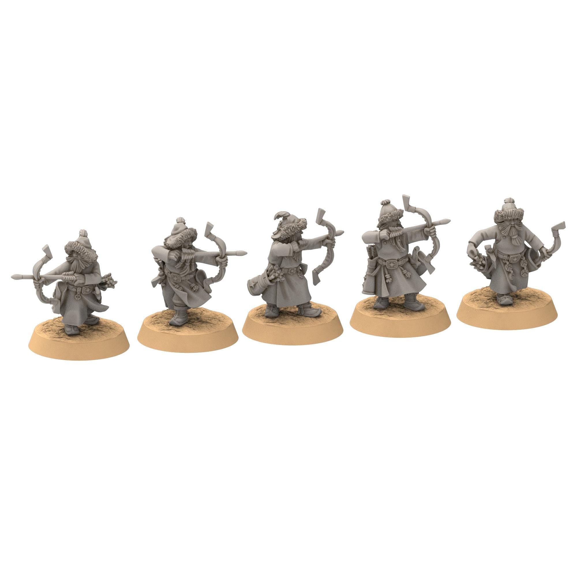 Dwarves - Steppe Dwarf Archers - Stonewards - Steelhalls - Medbury miniatures