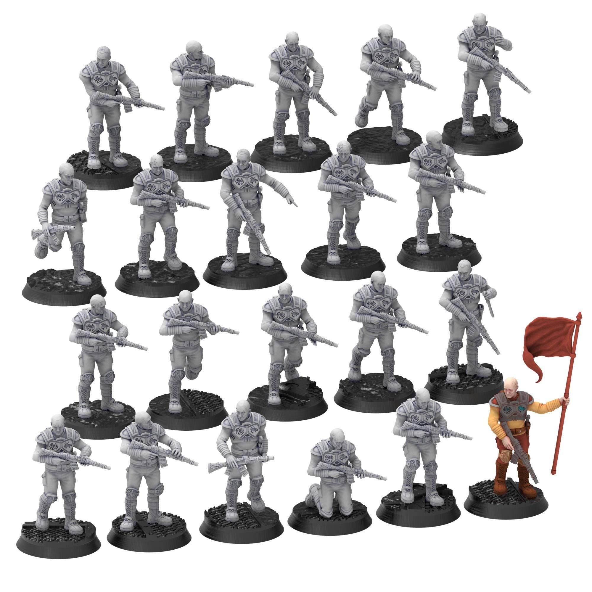 Bug Army - Acykoys, rookies with old assault Rifles and Daguers - Proxywars