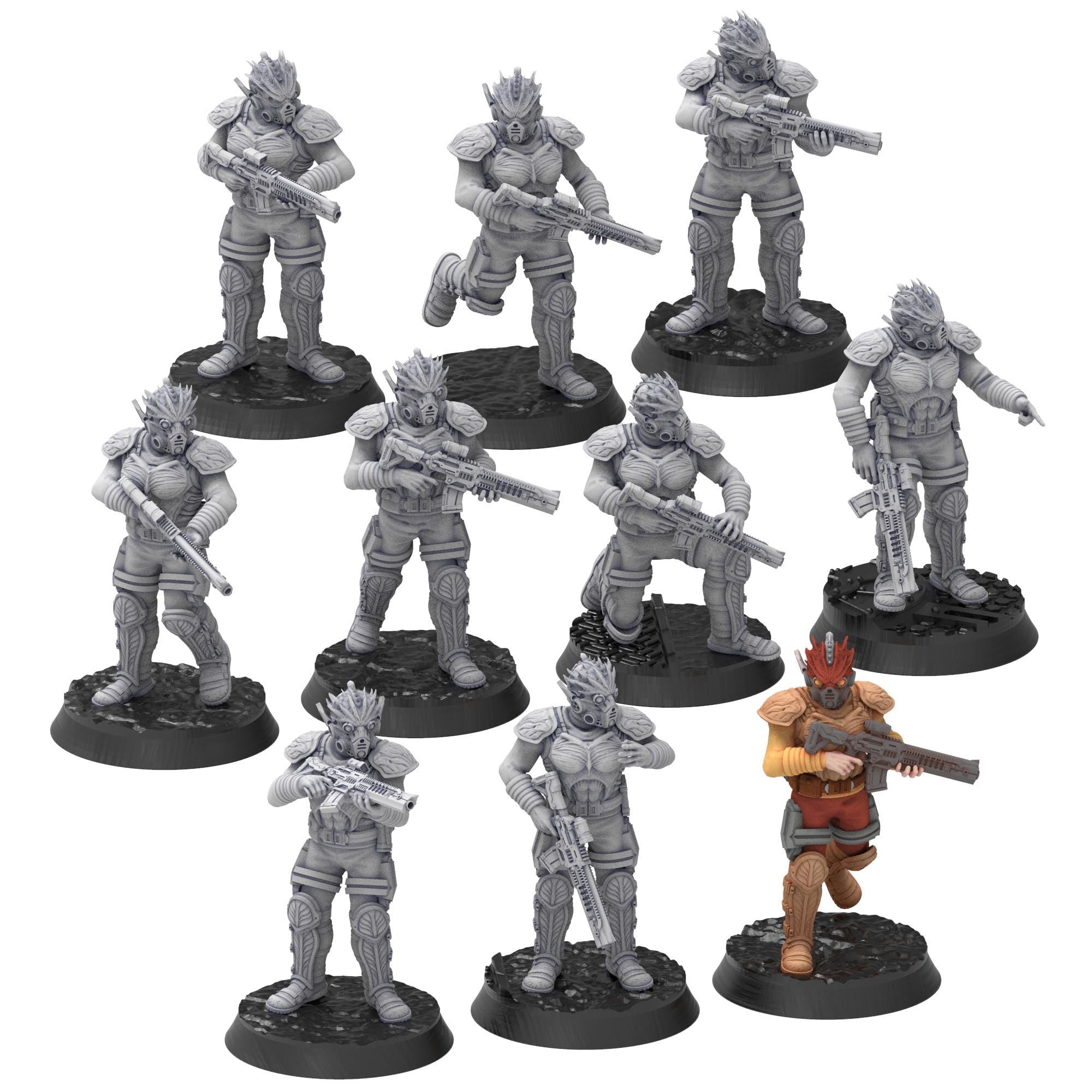 Bug Army - Natiks, elites with rail assault Rifles - Proxywars