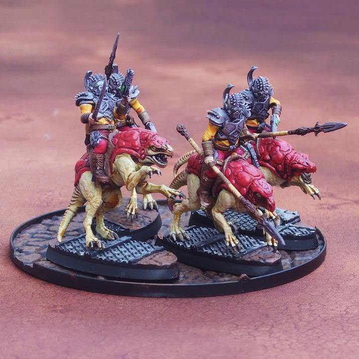 Bug Army - Аyокs, cavalry unit with Spears, Cleavers and heavy plasma Guns - Proxywars