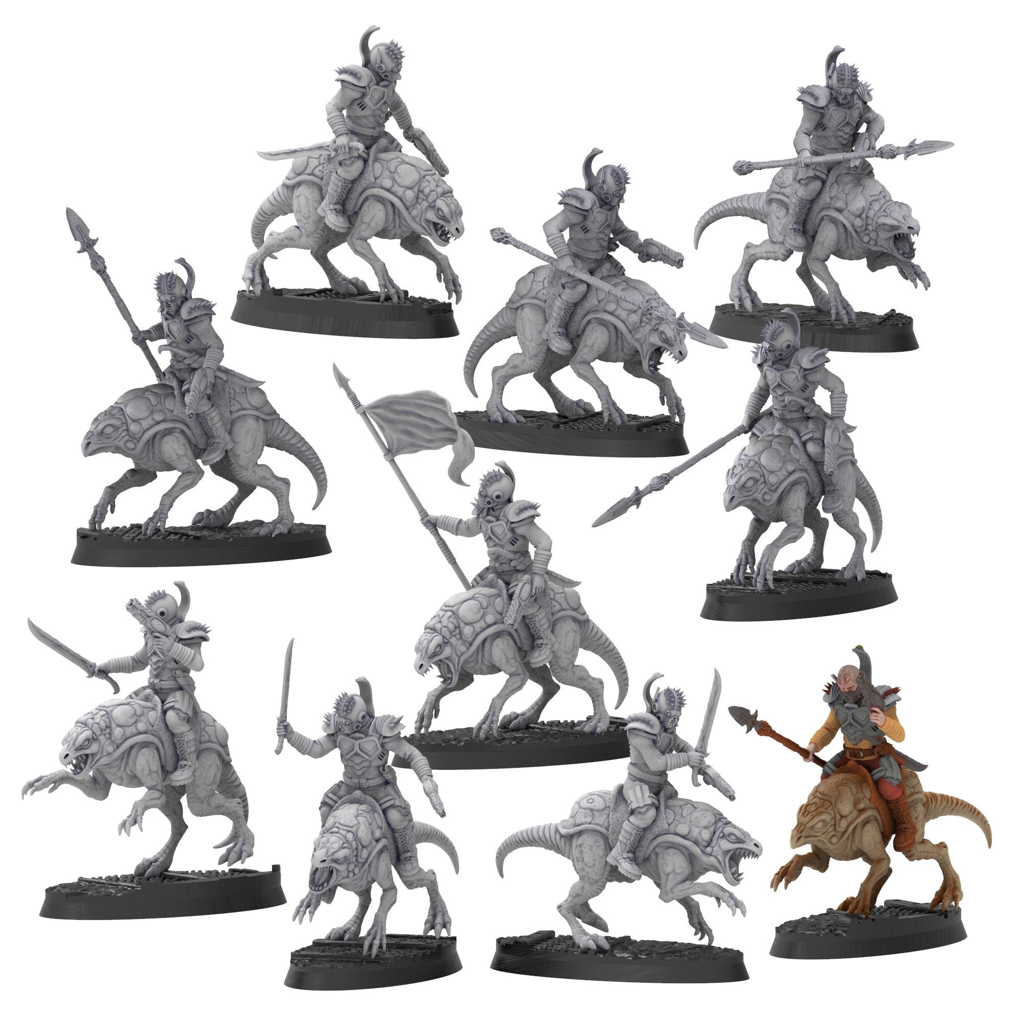 Bug Army - Аyокs, cavalry unit with Spears, Cleavers and heavy plasma Guns - Proxywars