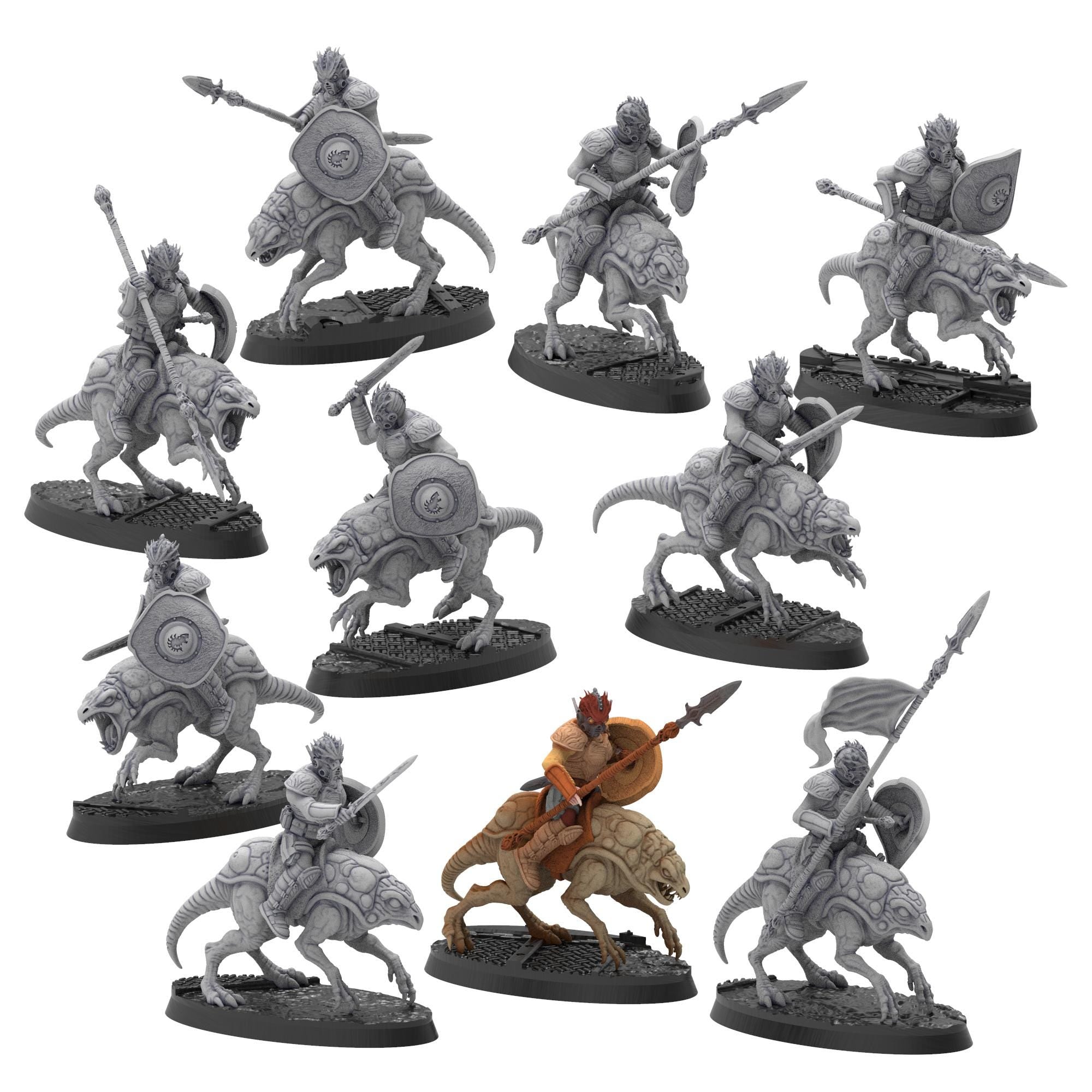 Bug Army - Kabzes, elite cavalry unit with Spears, Swords and Shields - Proxywars