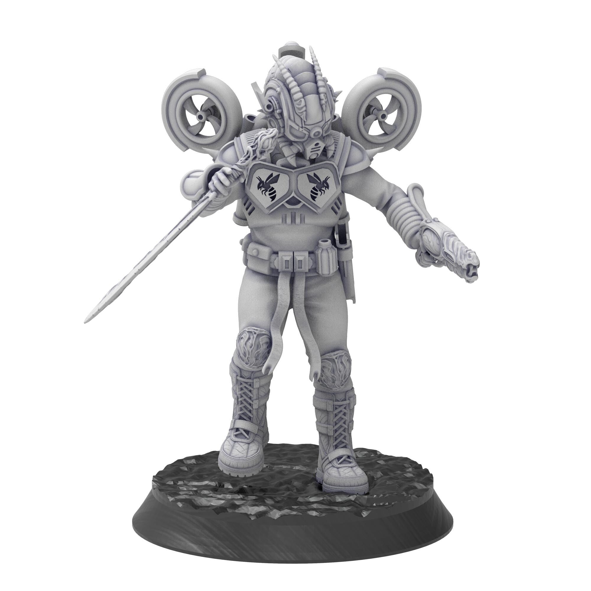 Bug Army - Keas, airborn assault troops with Swords and heavy plasma Guns - Proxywars