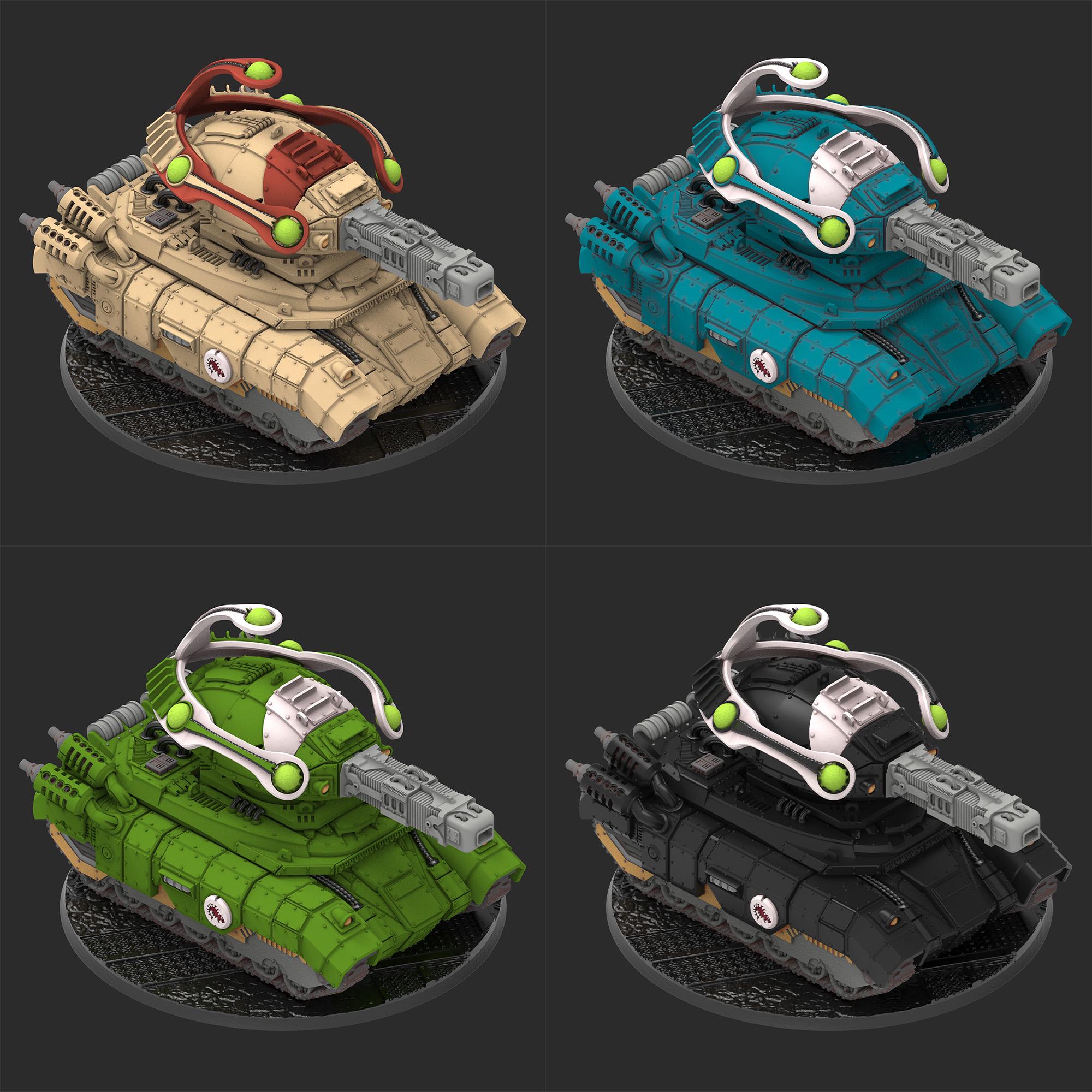 Bug Army - Atanklas Enfoncer, main battle medium Tank plasma Cannon and energy Shield option - Proxywars