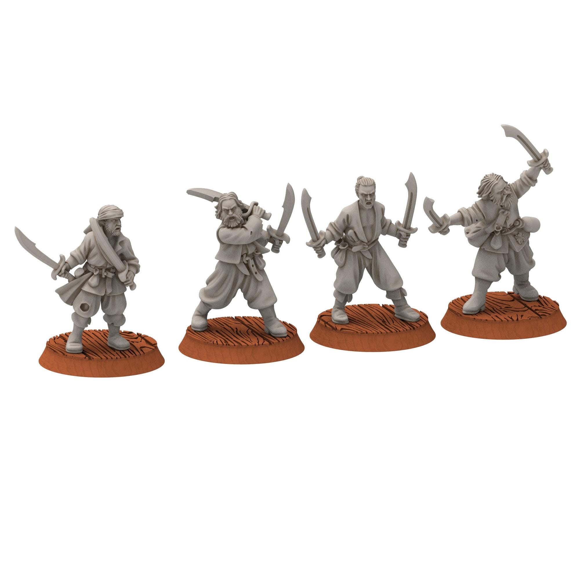 Corsairs - Pirates with 2 Handweapons - Draxis - Medbury miniatures