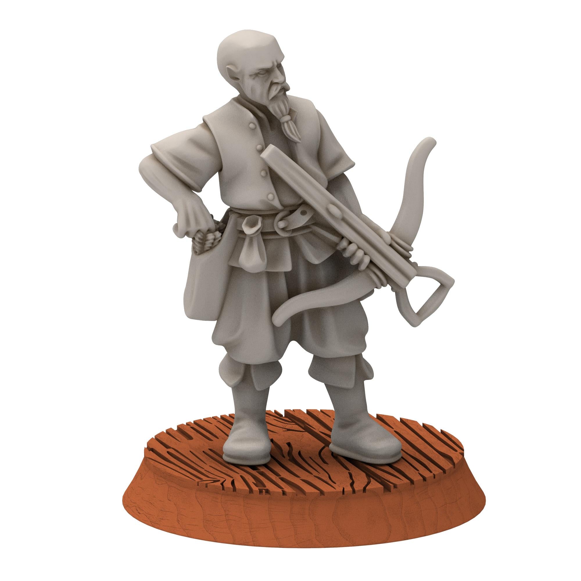 Corsairs - Pirates with Crossbows & Pavises - Draxis - Medbury miniatures